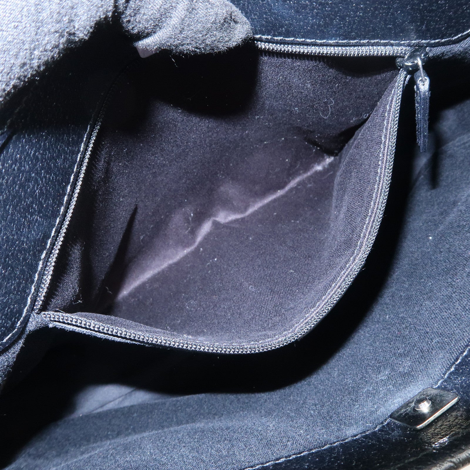 GUCCI GG Canvas Leather Shoulder Bag Hand Bag Black 113012