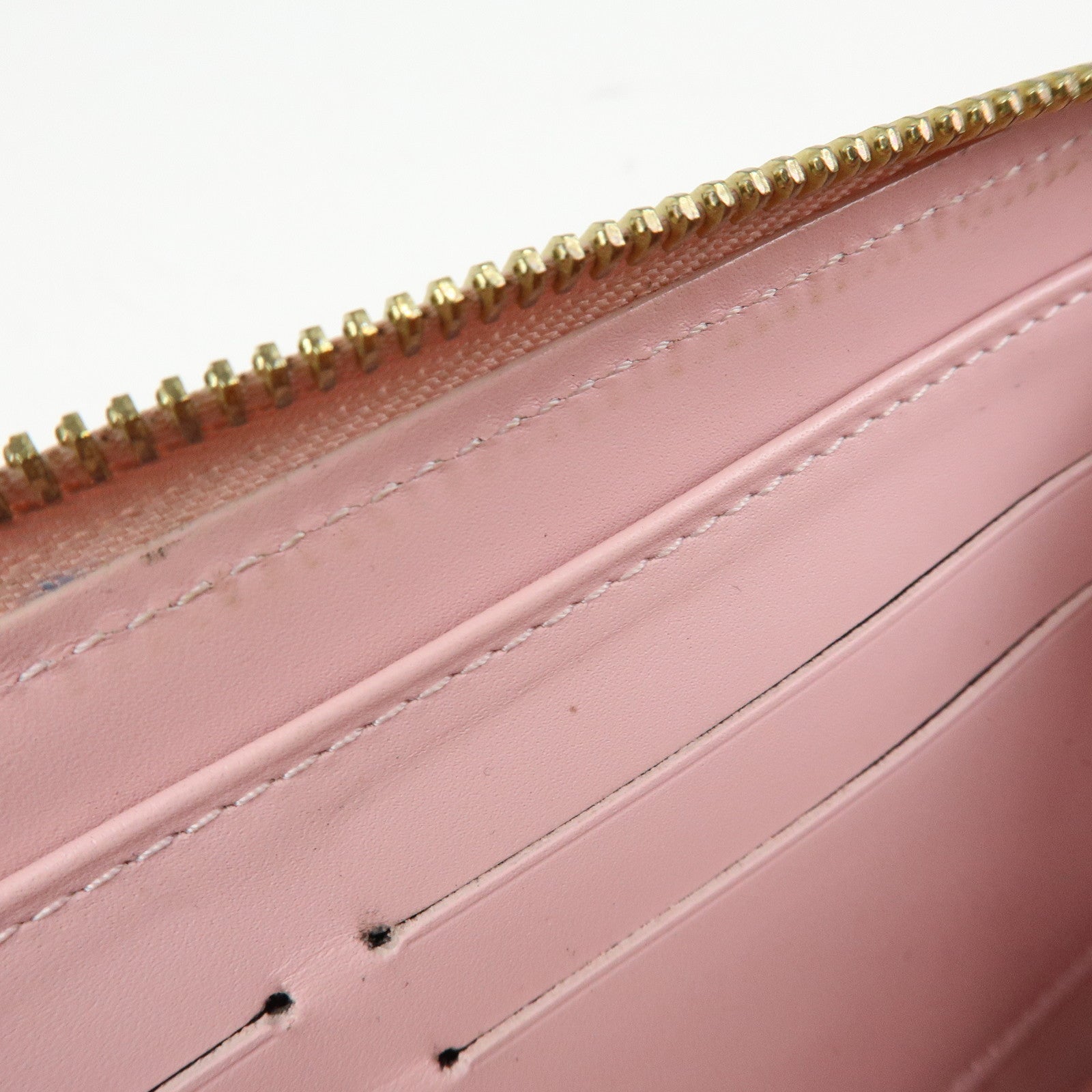 Louis Vuitton Monogram Vernis Zippy Wallet Rose Ballerine M61226