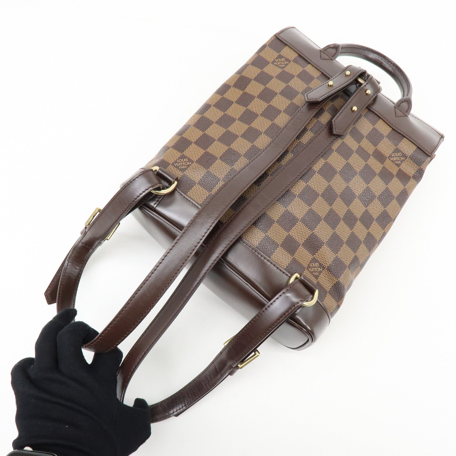 Louis Vuitton Damier Ebene Soho Backpack Rucksack Brown N51132