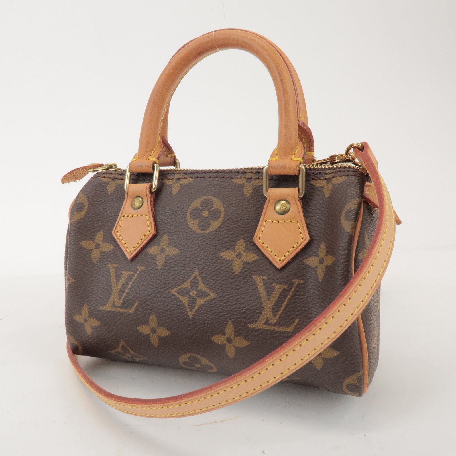 Louis Vuitton Monogram Mini Speedy Hand Bag & Shoulder Strap M41534