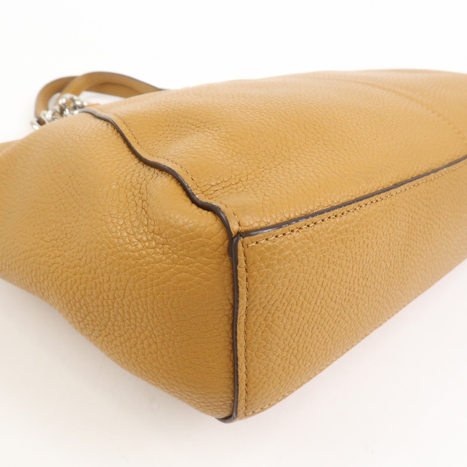 COACH Prairie Leather 2Way Shoulder Bag Hand Bag Brown