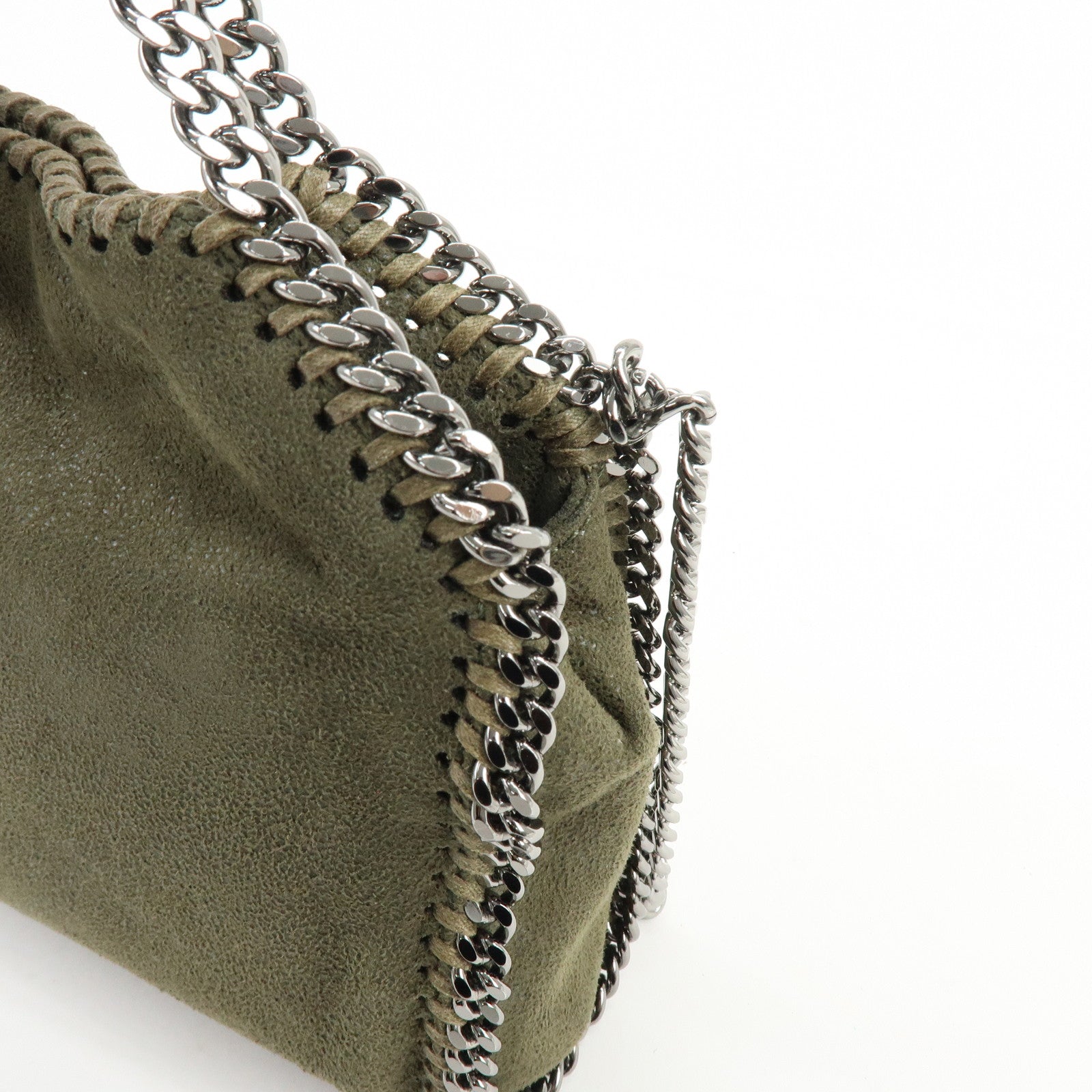 STELLA MCCARTNEY Falabella Mini Faux Leather 2Way Bag Khaki