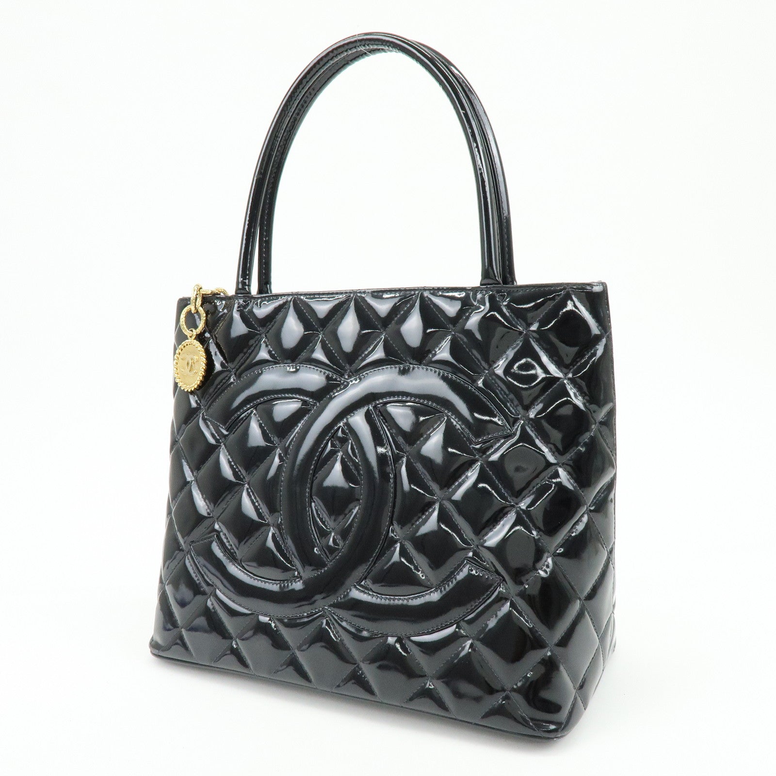 CHANEL Matelasse COCO Mark Medallion Tote Bag Hand Bag A01804
