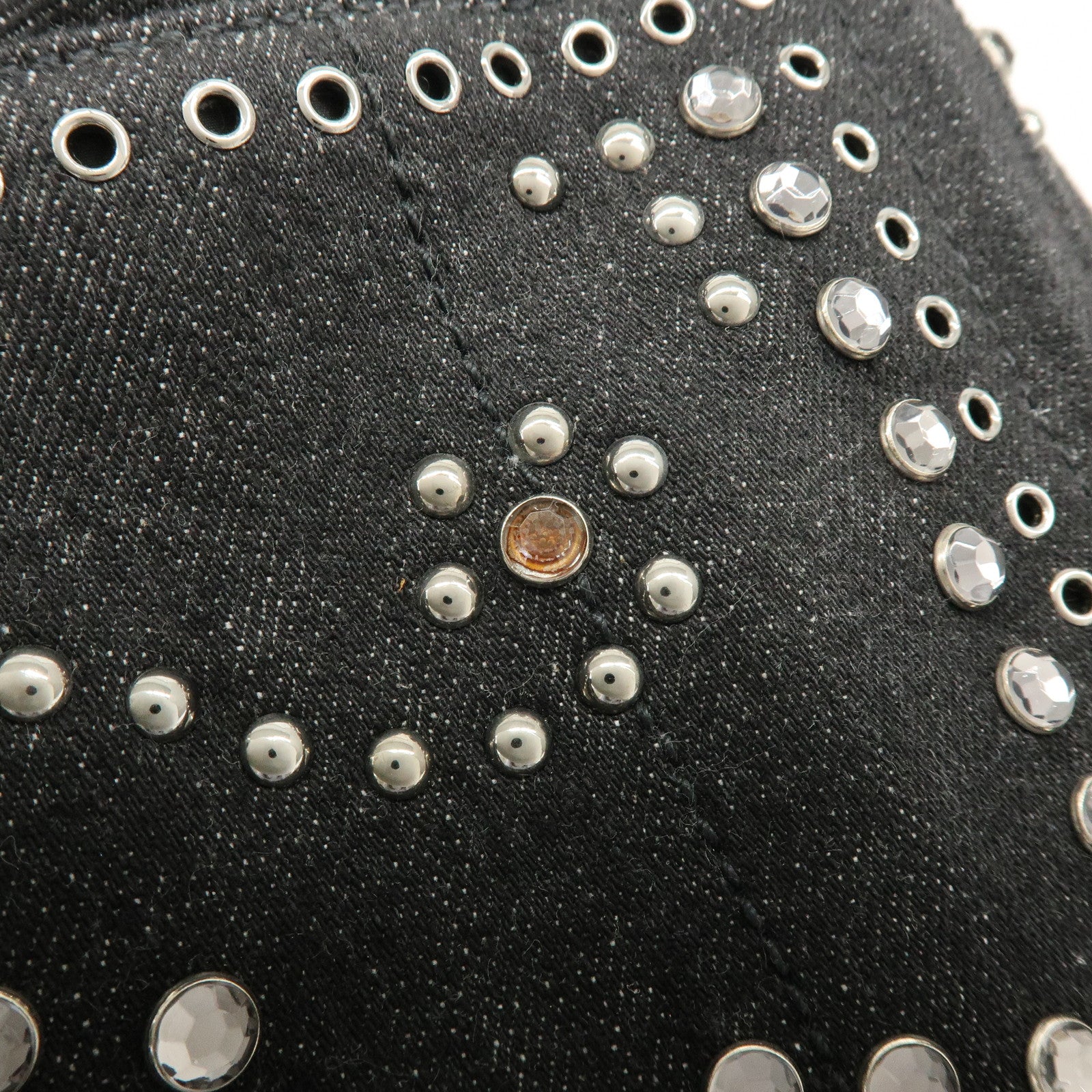 PRADA Triangle Logo Canapa Mini Bijou Denim Canvas 2Way Bag BN2439