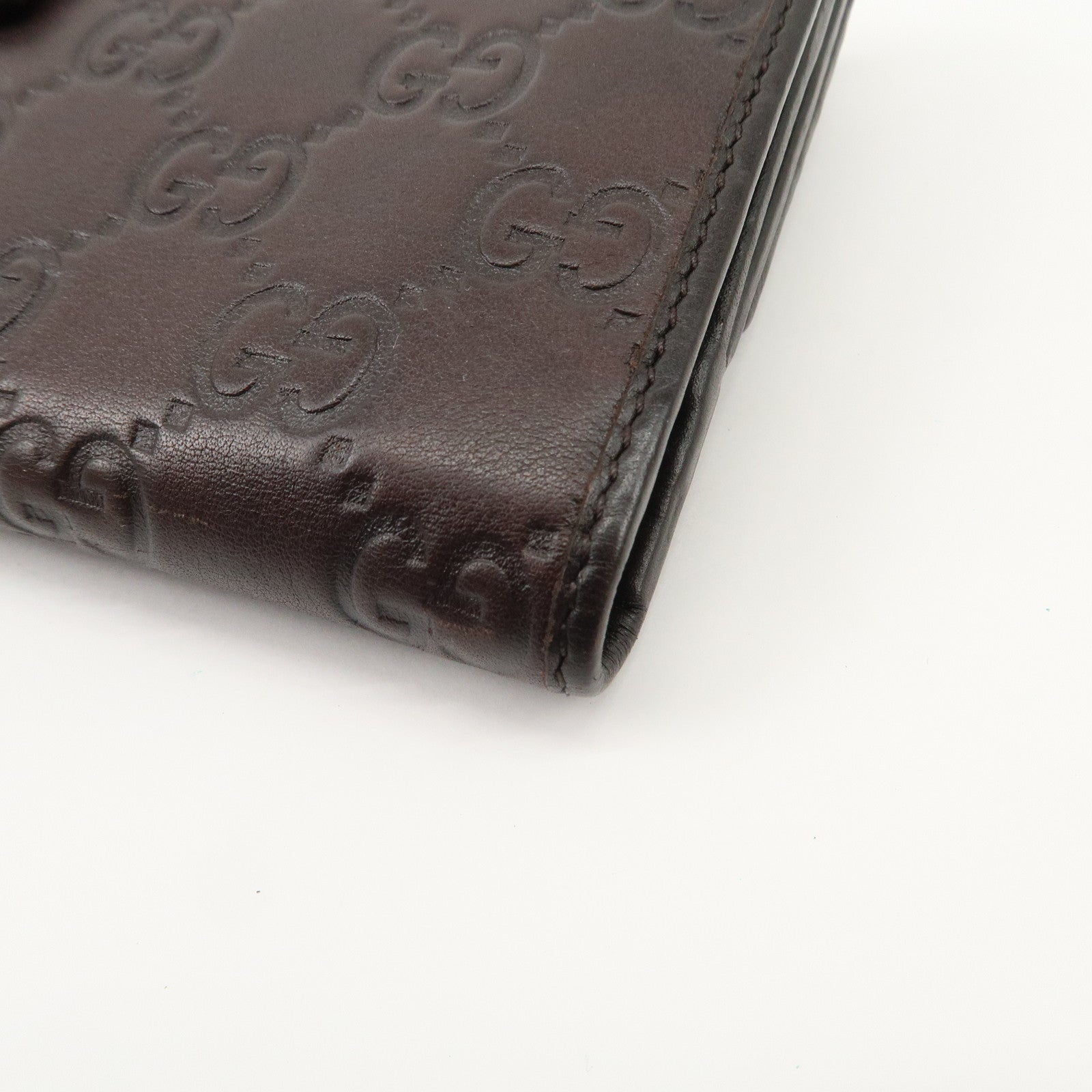 GUCCI Guccissima Mayfair Leather W Hook Long Bi-fold Wallet 256933 Used