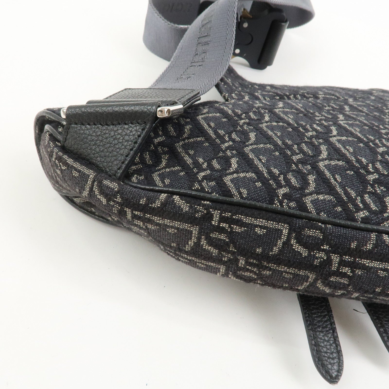 Christian Dior Oblique Saddle Jacquard Canvas Leather Waist Bag