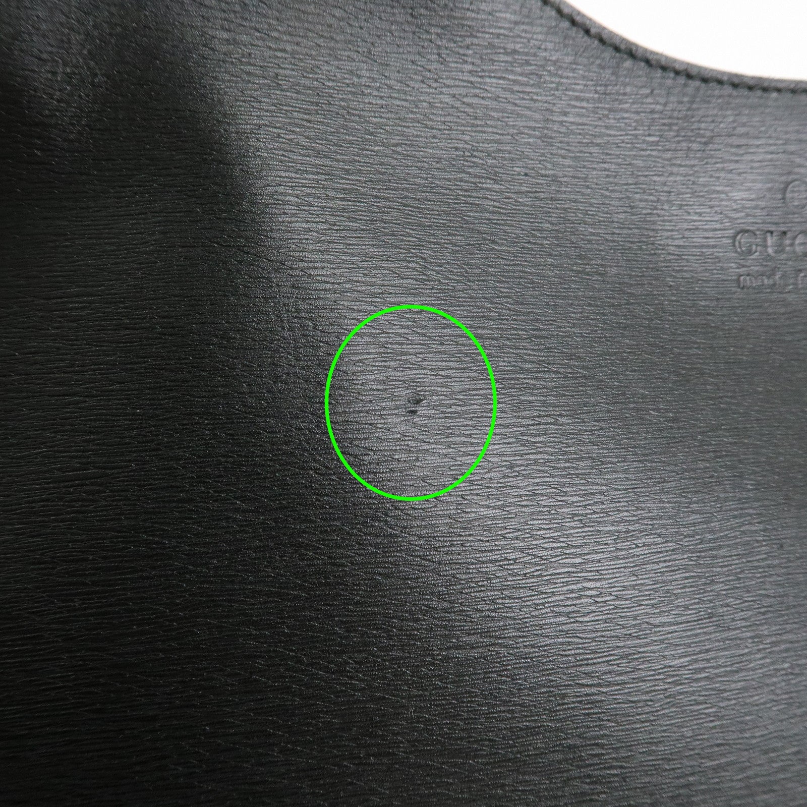 GUCCI Bamboo Leather Shoulder Bag Hand Bag Black 001.3760