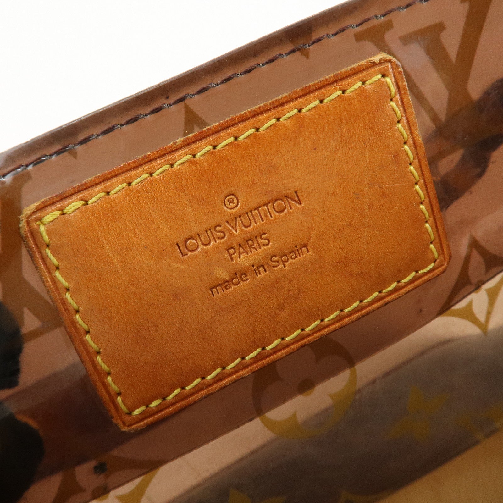 Louis Vuitton Monogram Vinyl Cabas Ambre PM Tote Bag Hand Bag M92502 Used