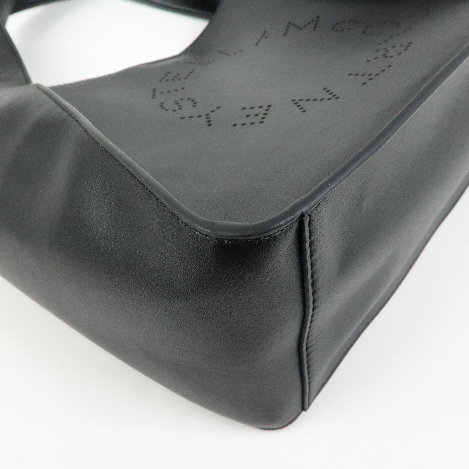 STELLA MCCARTNEY Faux Leather 2Way Bag Hand Shoulder Bag Black