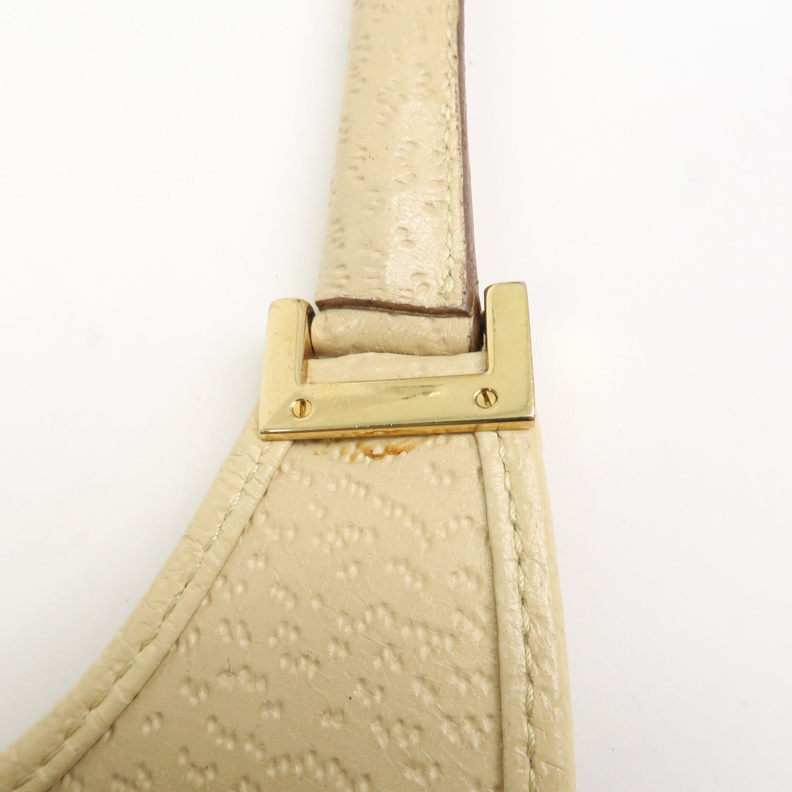 GUCCI Jackie Canvas Leather Shoulder Bag Hand Bag Beige 002.1067