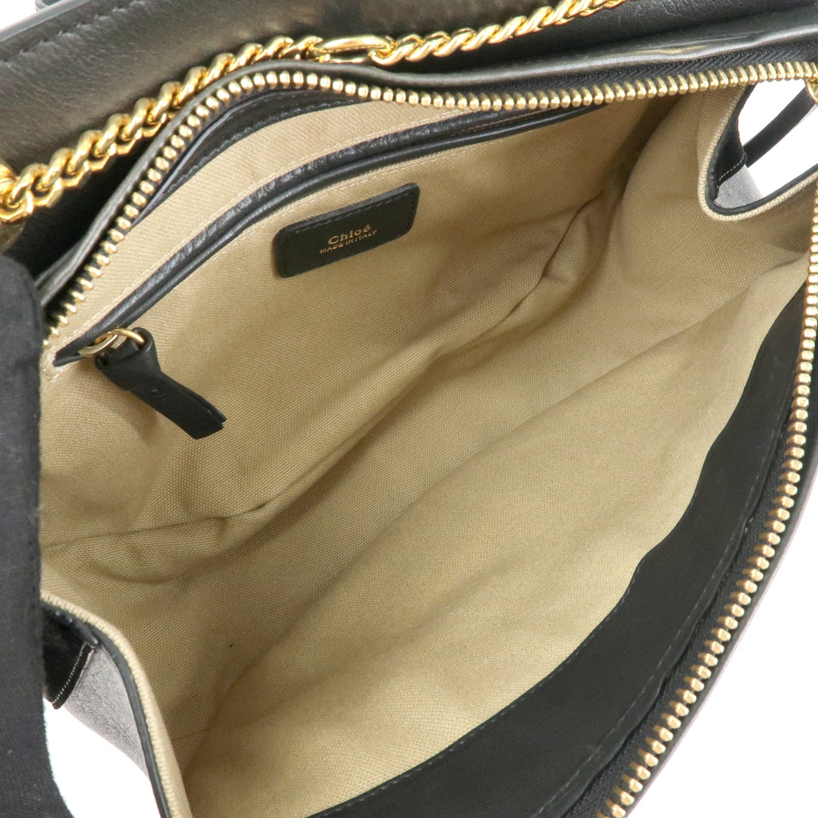 Chloe Goldie Leather 2Way Bag Shoulder Bag Hand Bag Black