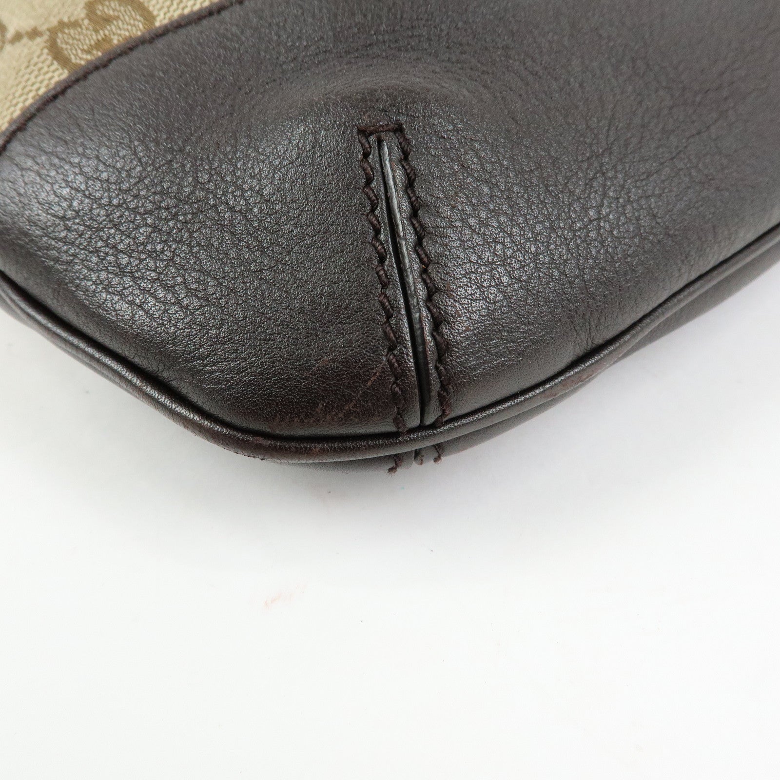 GUCCI Sherry GG Canvas Leather Shoulder Bag Hand Bag Beige 388927