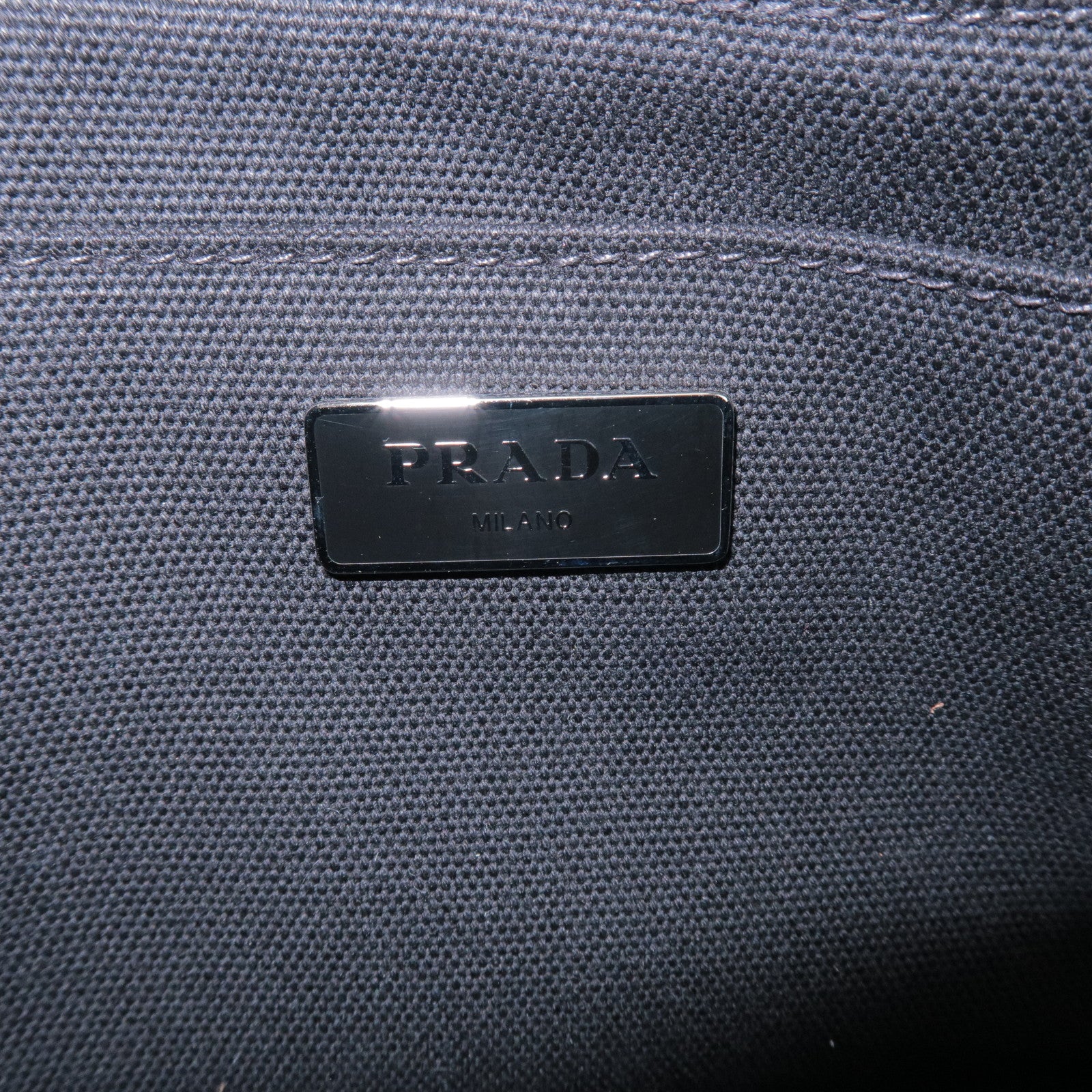 PRADA Triangle Logo Canapa Mini Canvas 2Way Bag Hand Bag 1BG439