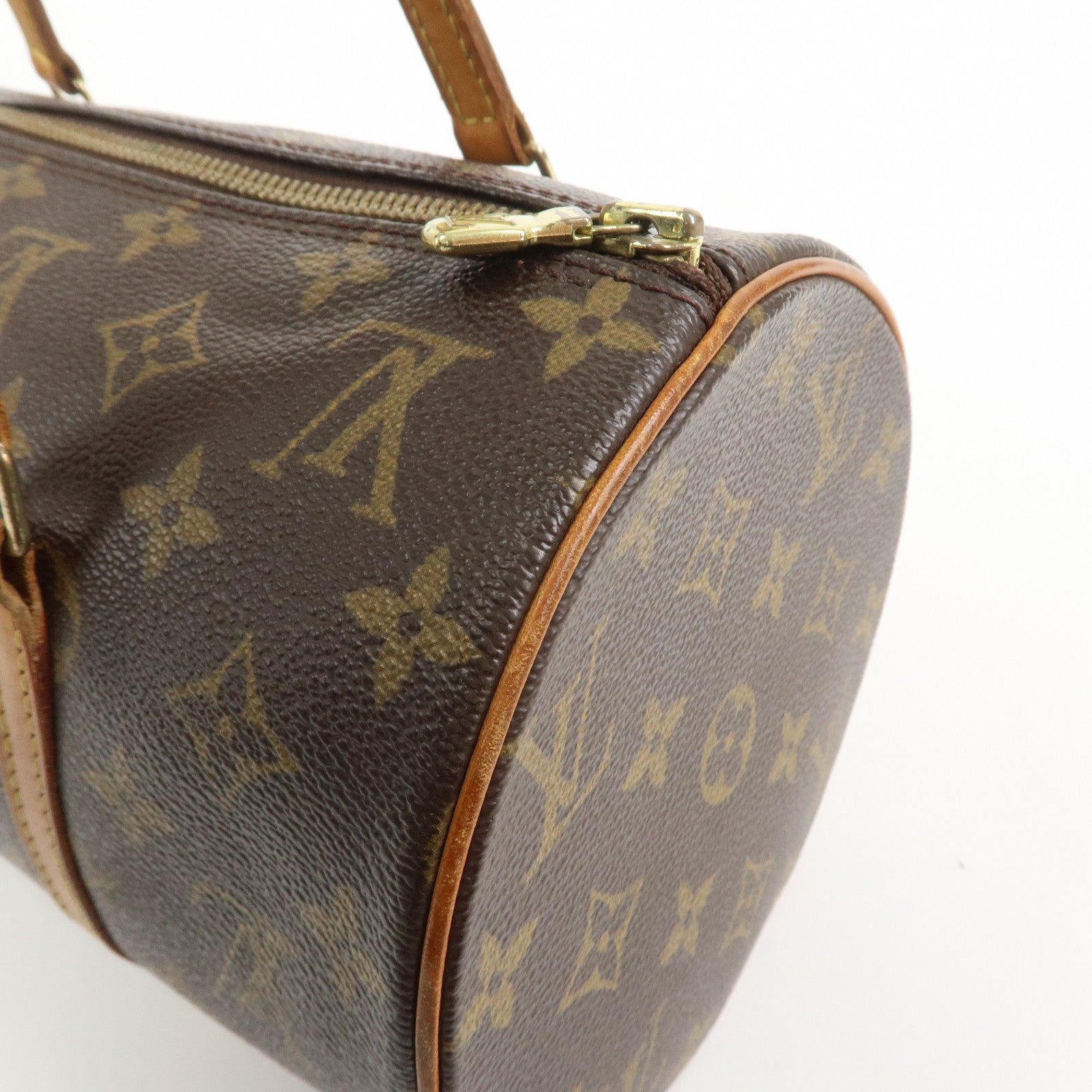 Louis Vuitton Monogram Papillon 30 Hand Bag Brown M51385