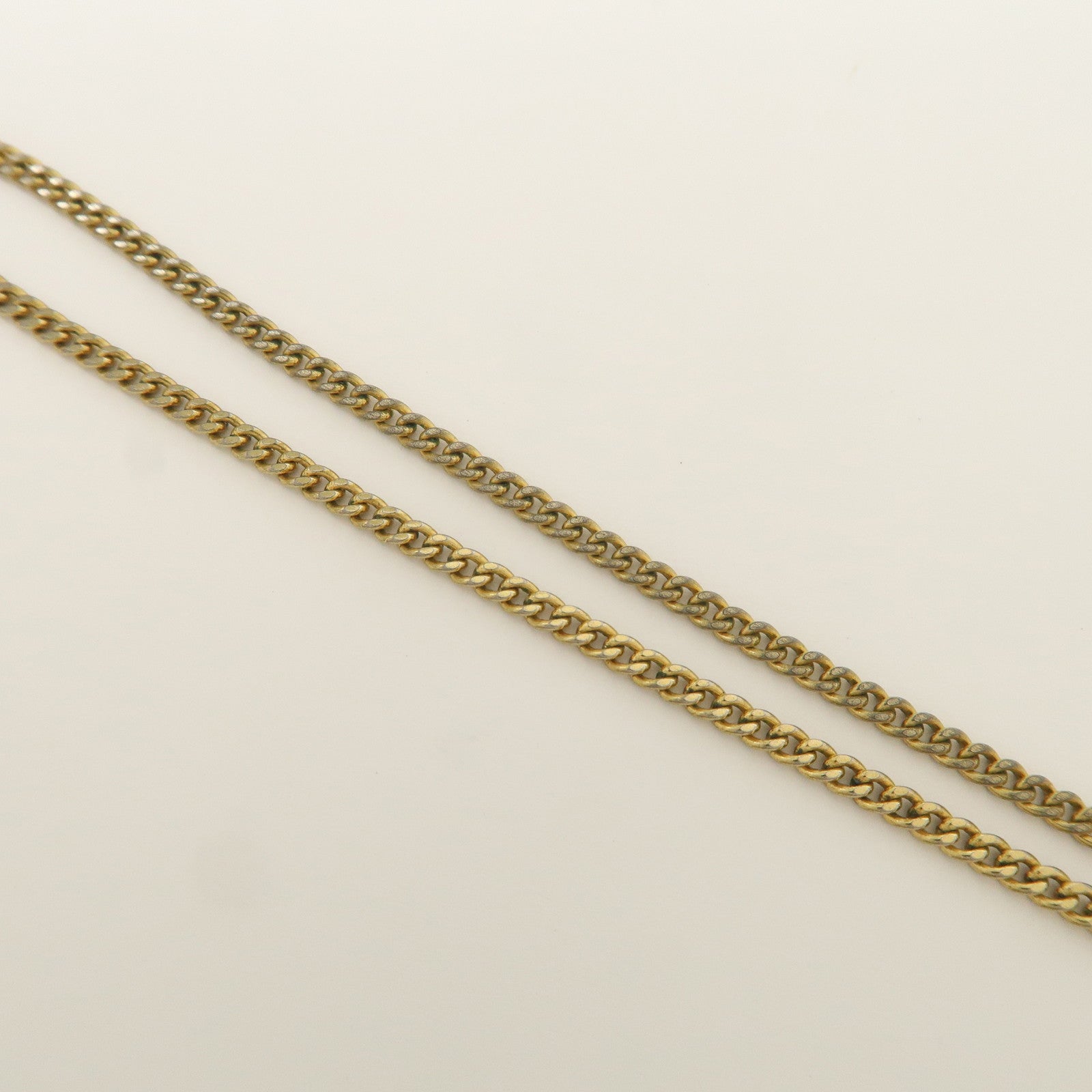 Christian Dior Logo Metal Necklace Choker Gold