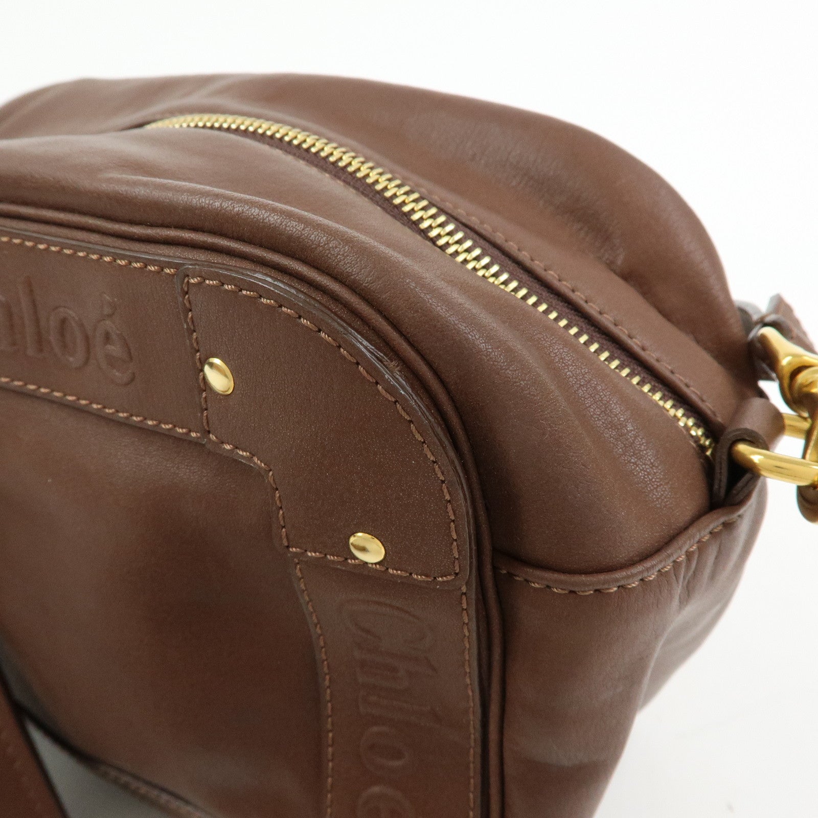 Chloe Eden Leather Shoulder Bag Crossbody Bag Tassel Dark Brown