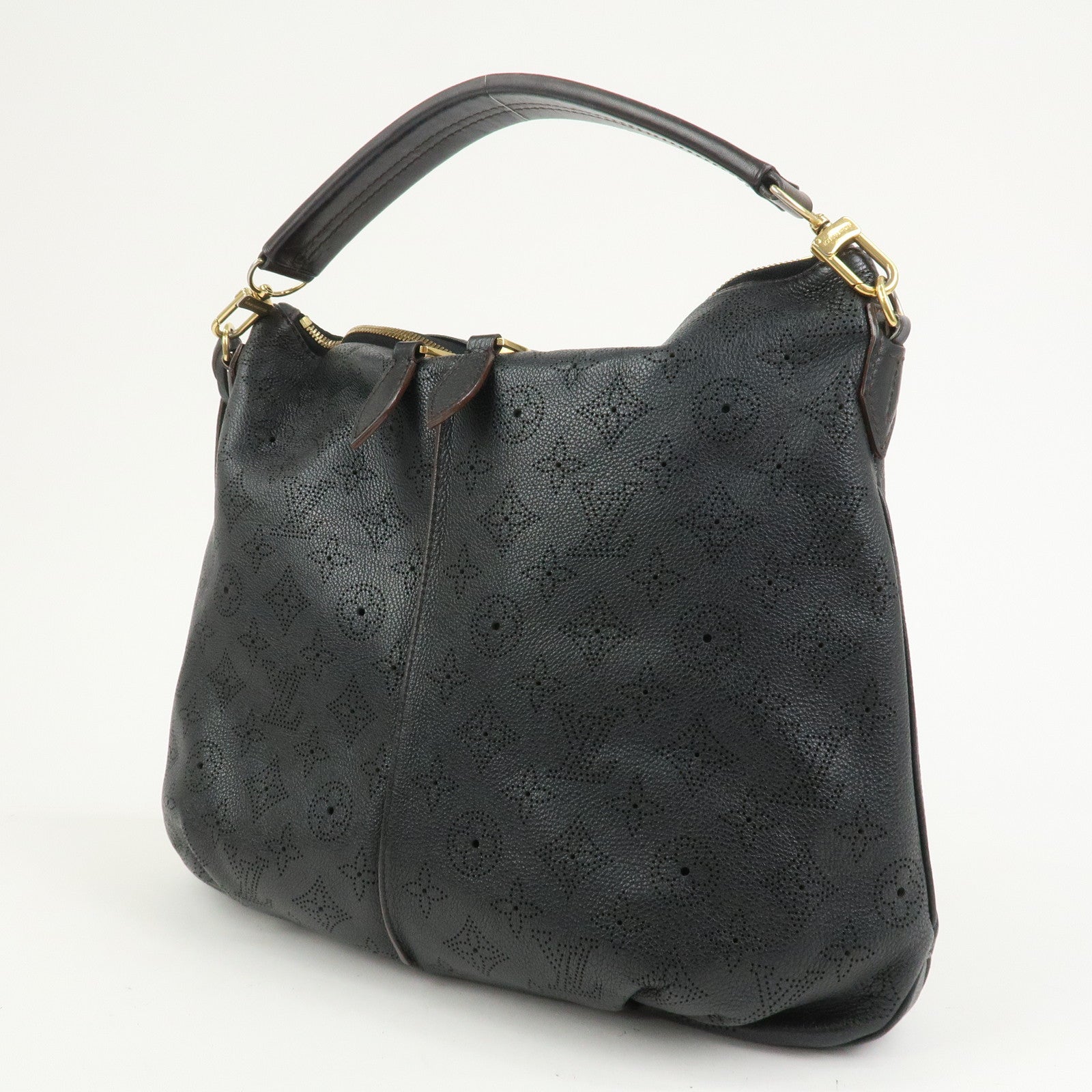 Louis Vuitton Monogram Mahina Selene MM 2Way Hand Bag Noir M93987