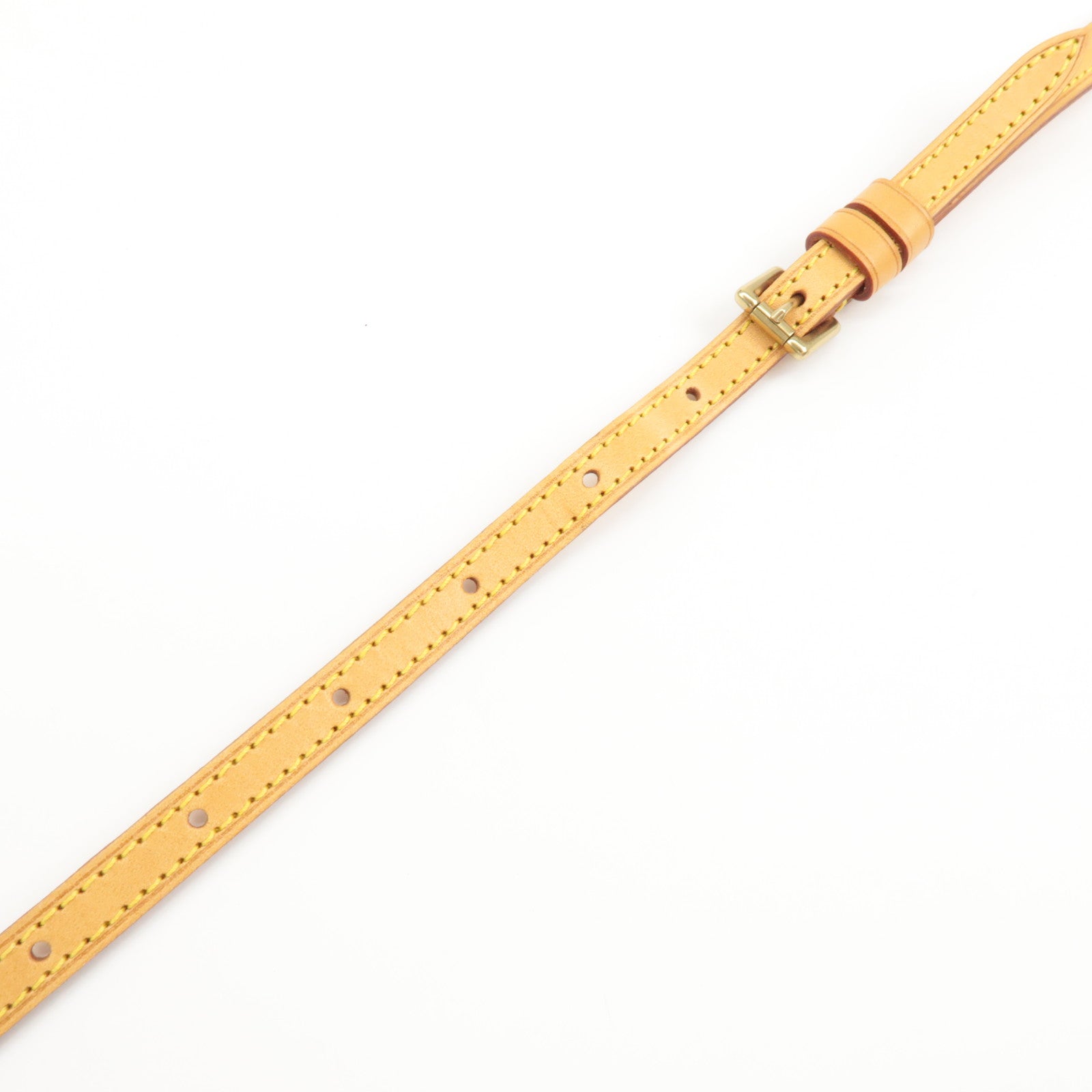 Louis Vuitton Leather Adjustable Shoulder Strap120cm Natural J52314 Used