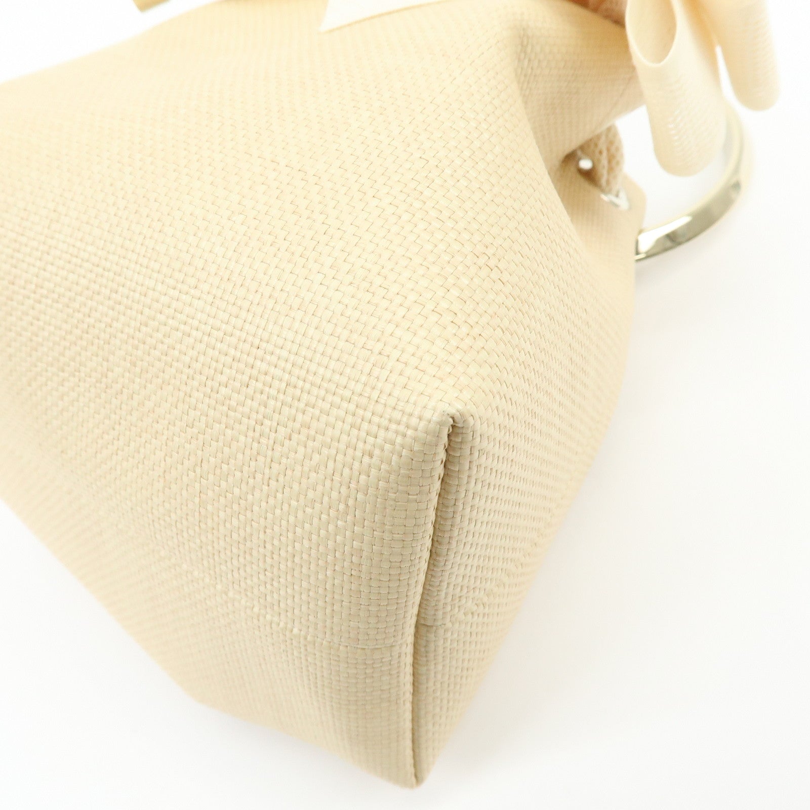 JIMMY CHOO Bon Bon Raffia 2Way Bag Chain Shoulder Bag Natural