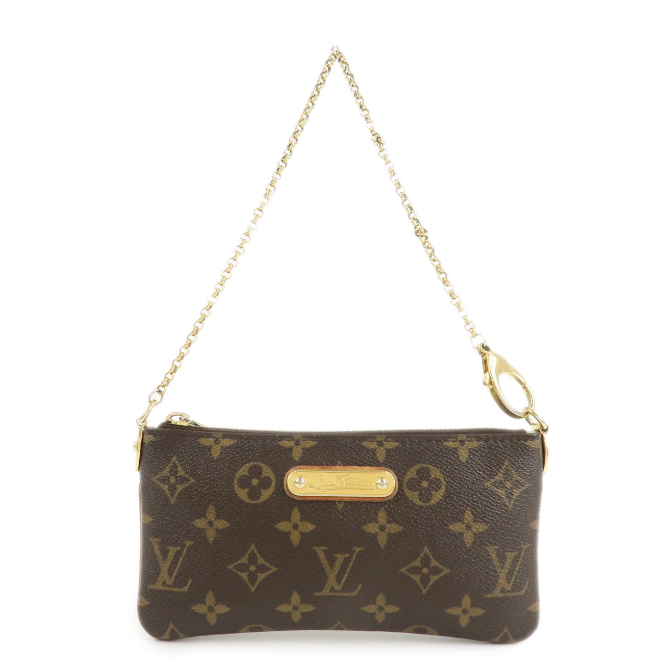 Louis Vuitton Monogram Pochette Milla MM Chain Hand Bag M60094 Used