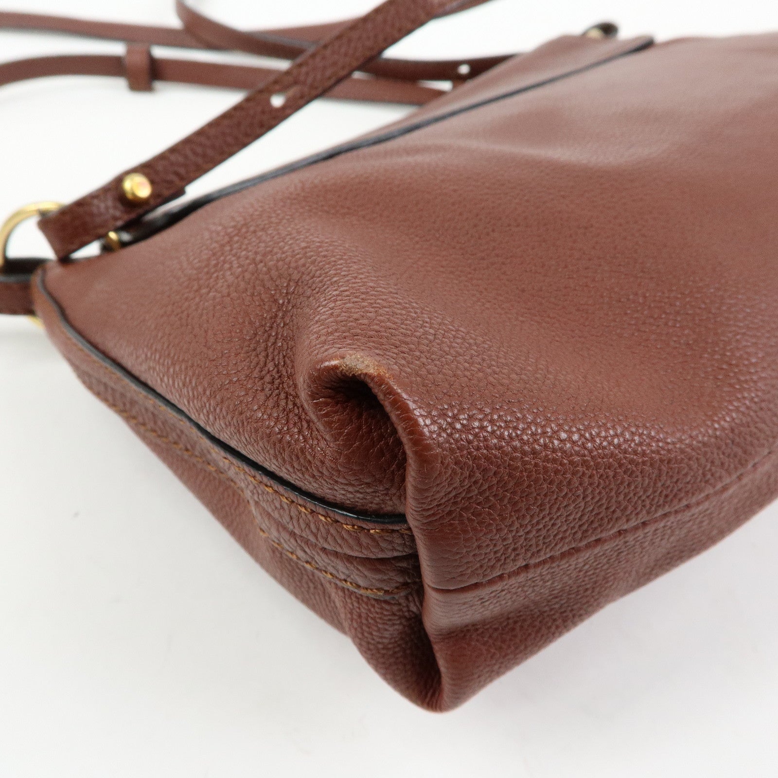Chloe Elsie Leather 2Way Bag Shoulder Bag Hand Bag Brown