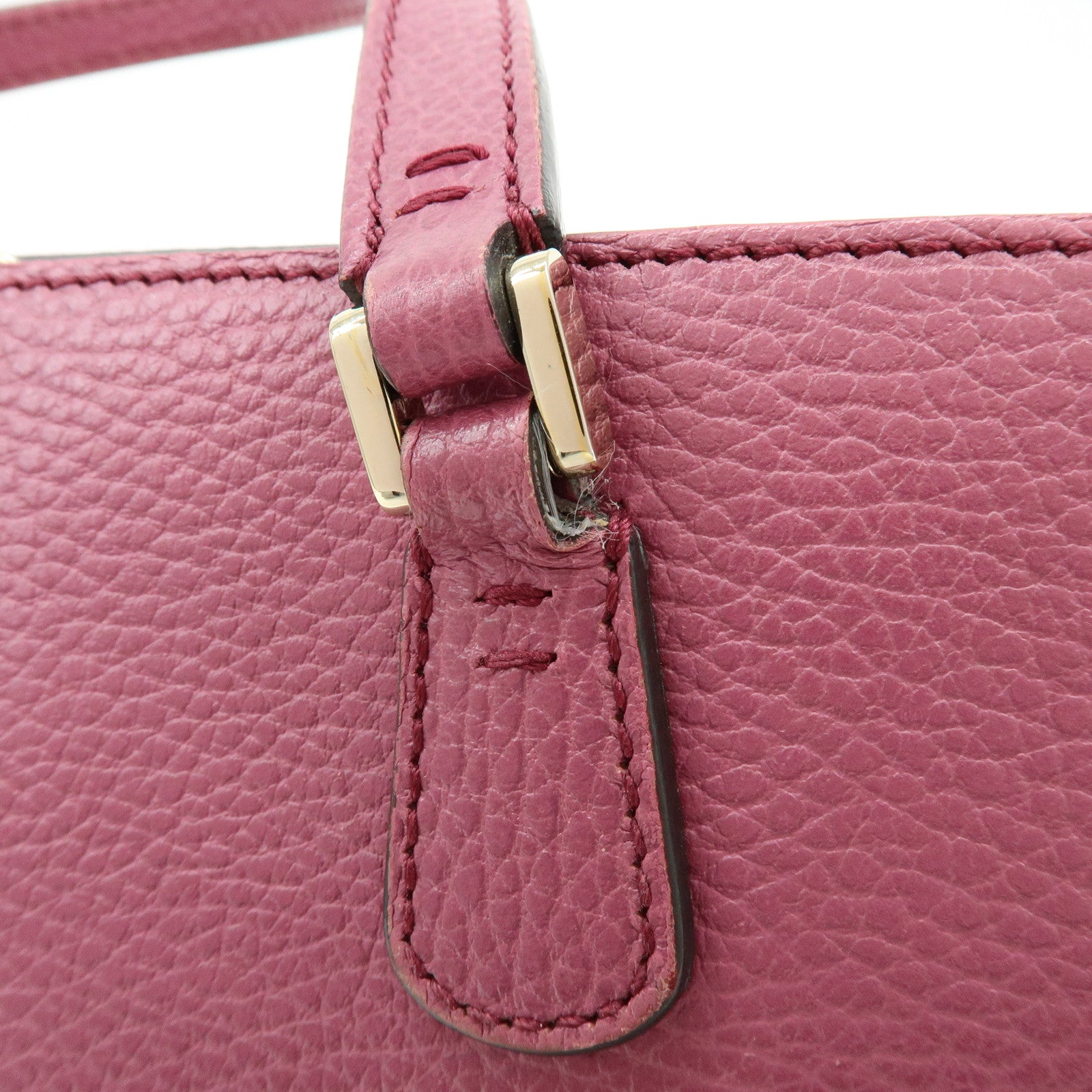 GUCCI Logo Leather 2Way Bag Hand Bag Shoulder Bag Pink 391987