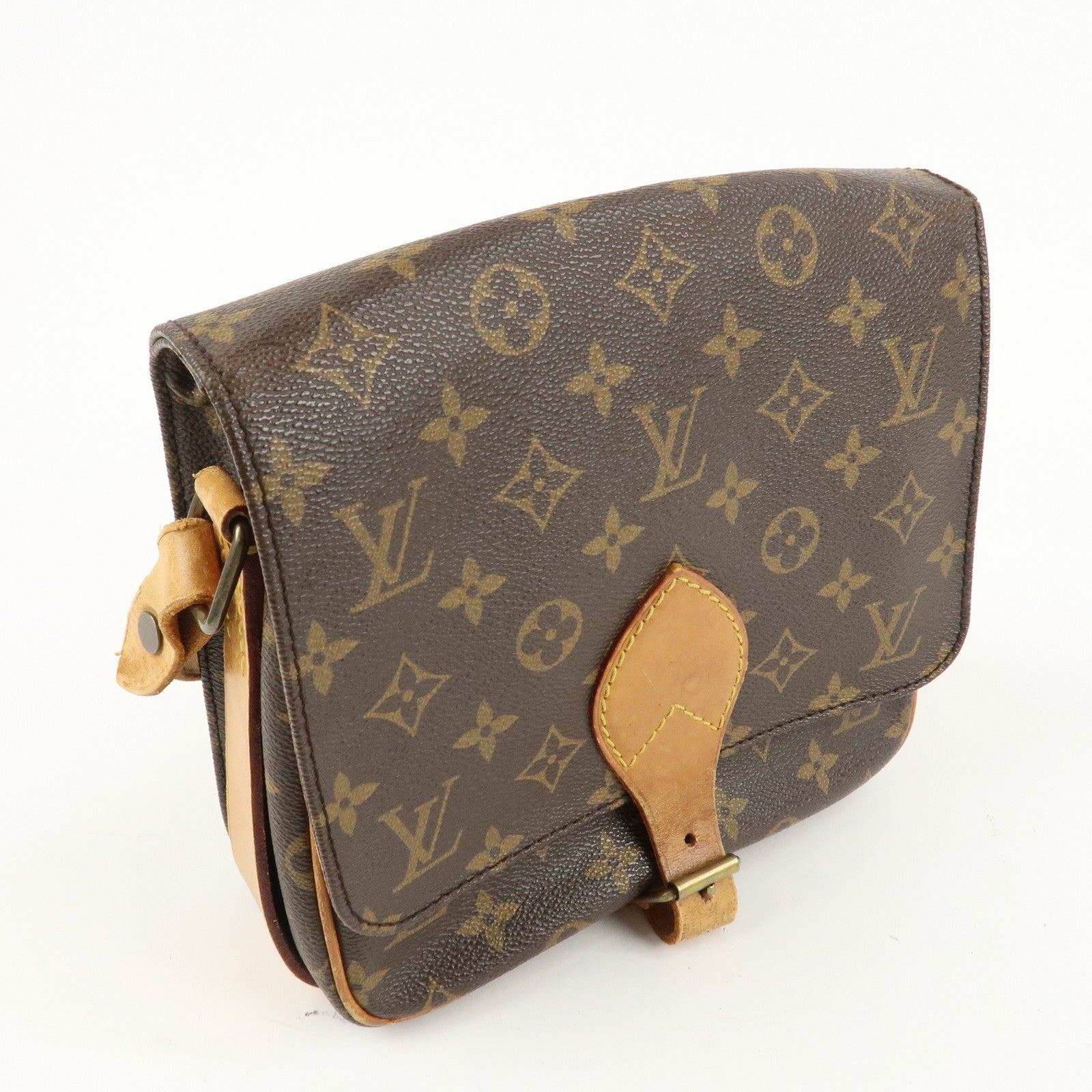 Louis Vuitton Monogram Cartouchiere MM Shoulder Bag M51253 Used