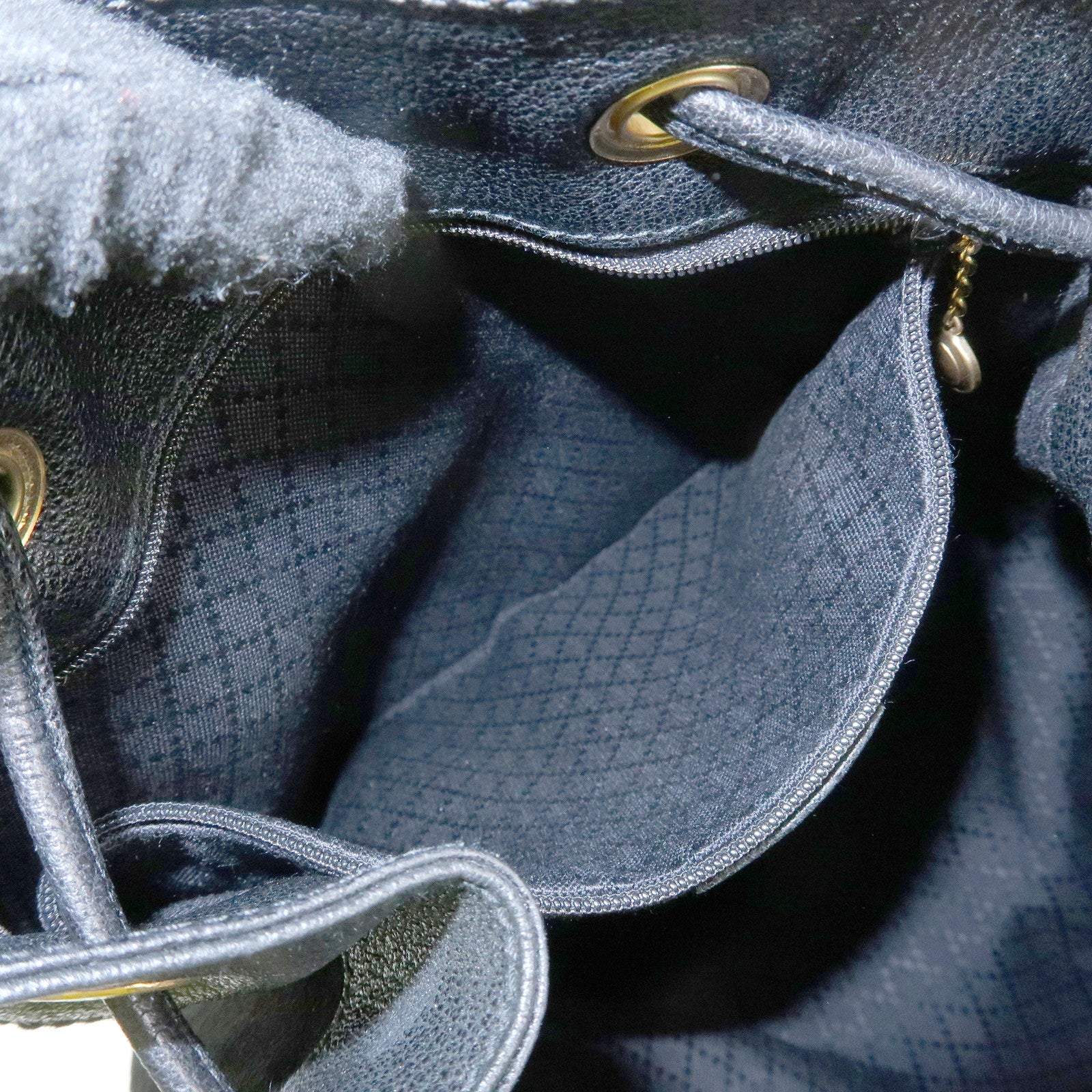 GUCCI Bamboo Suede Leather Backpack Rucksuck Black 003・2855・0043・0