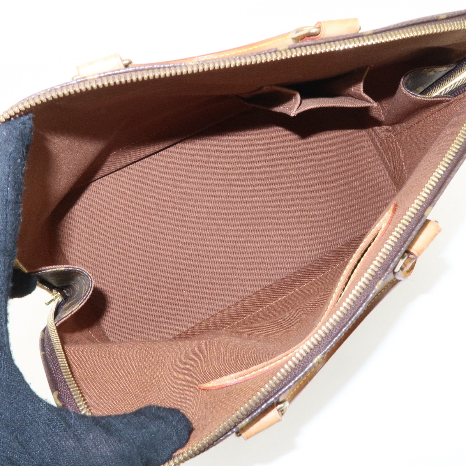 Louis Vuitton Monogram Alma PM Hand Bag Brown M51130 Used