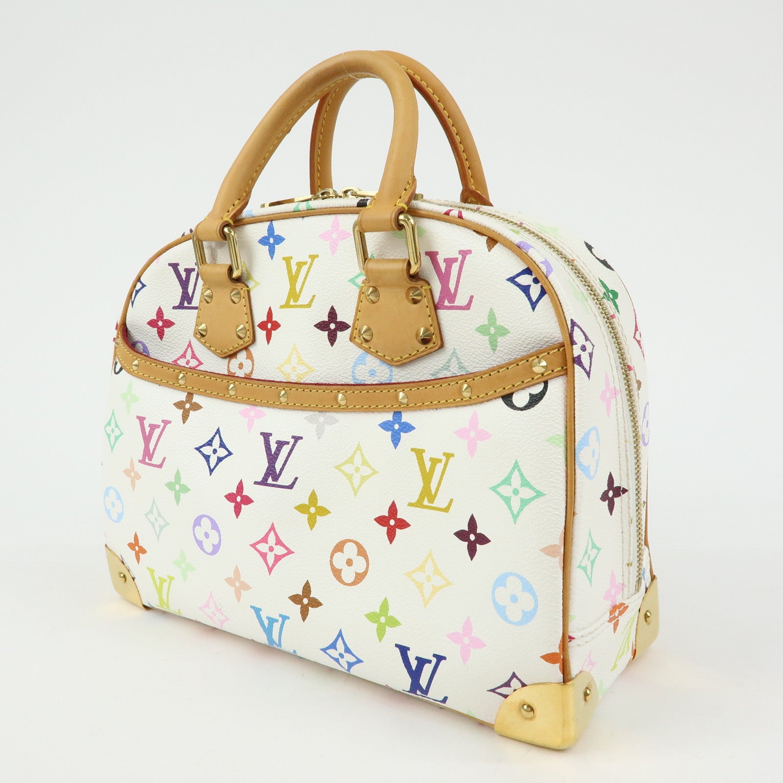 Louis Vuitton Monogram Multicolor Trouville Hand Bag Blanc M92663