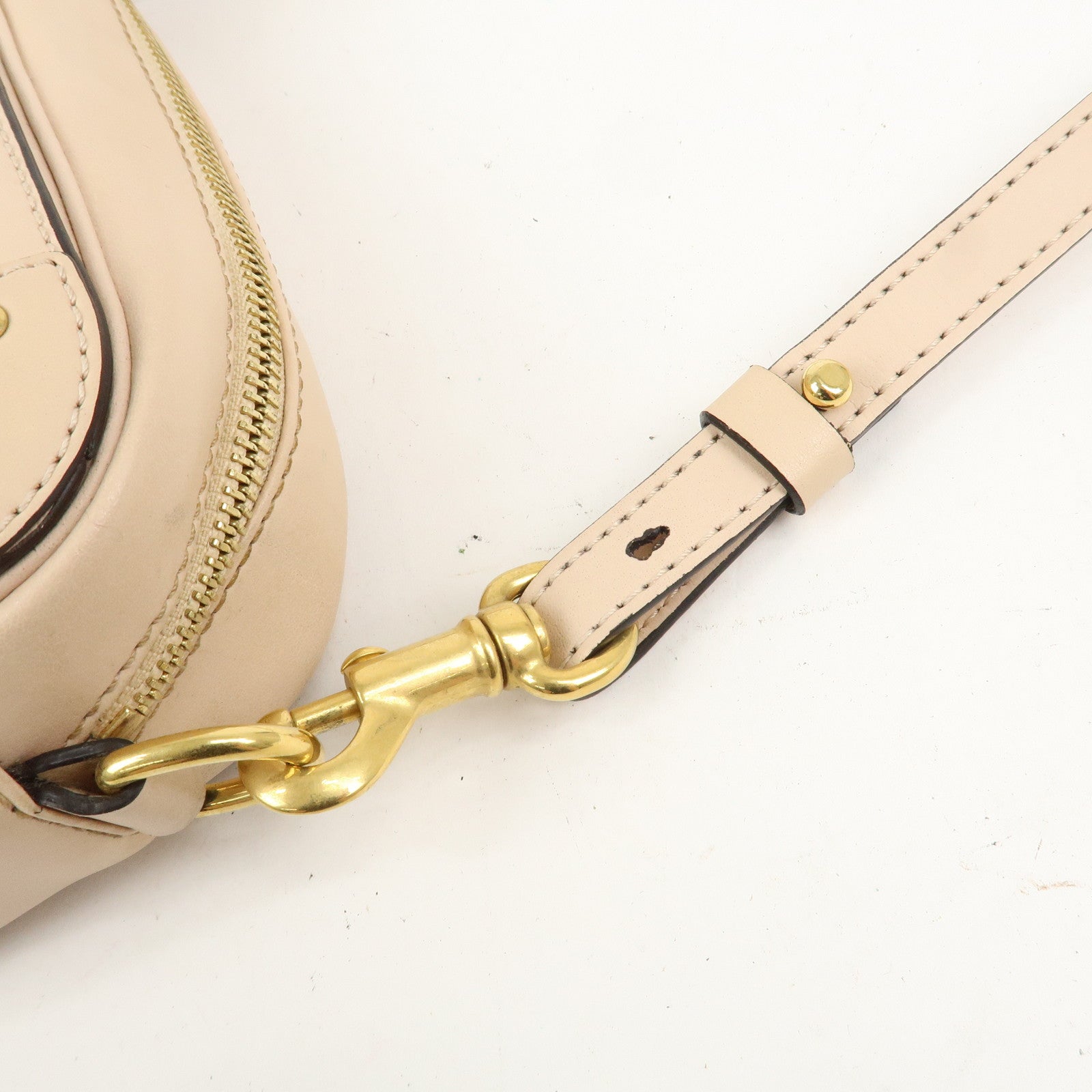 Chloe Eden Leather Tassel Shoulder Bag Pink Beige