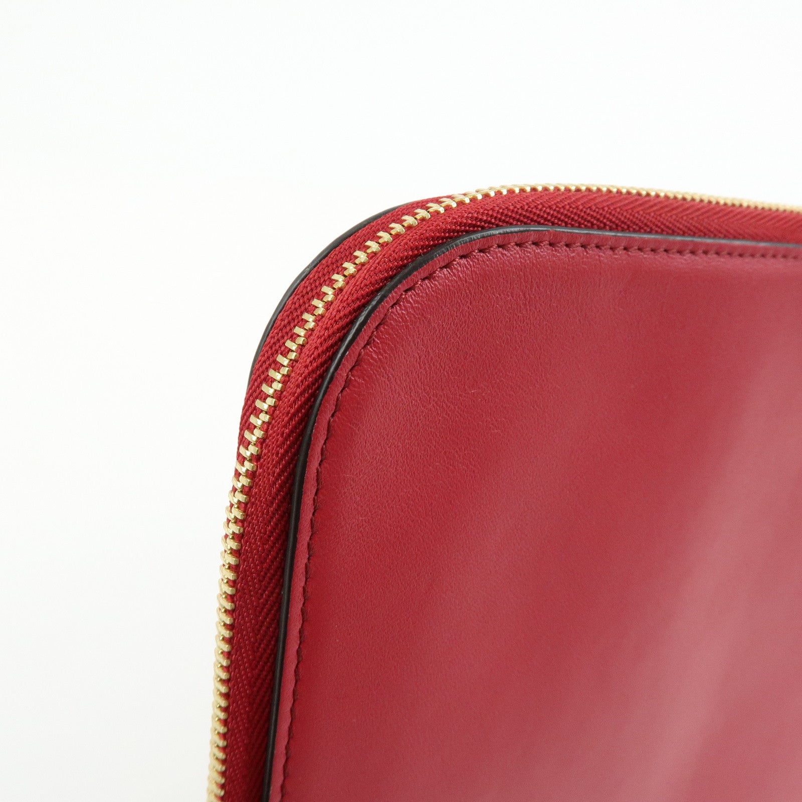 Chloe See By Chloe Embossed Leather Clutch Bag Flat Pouch Red