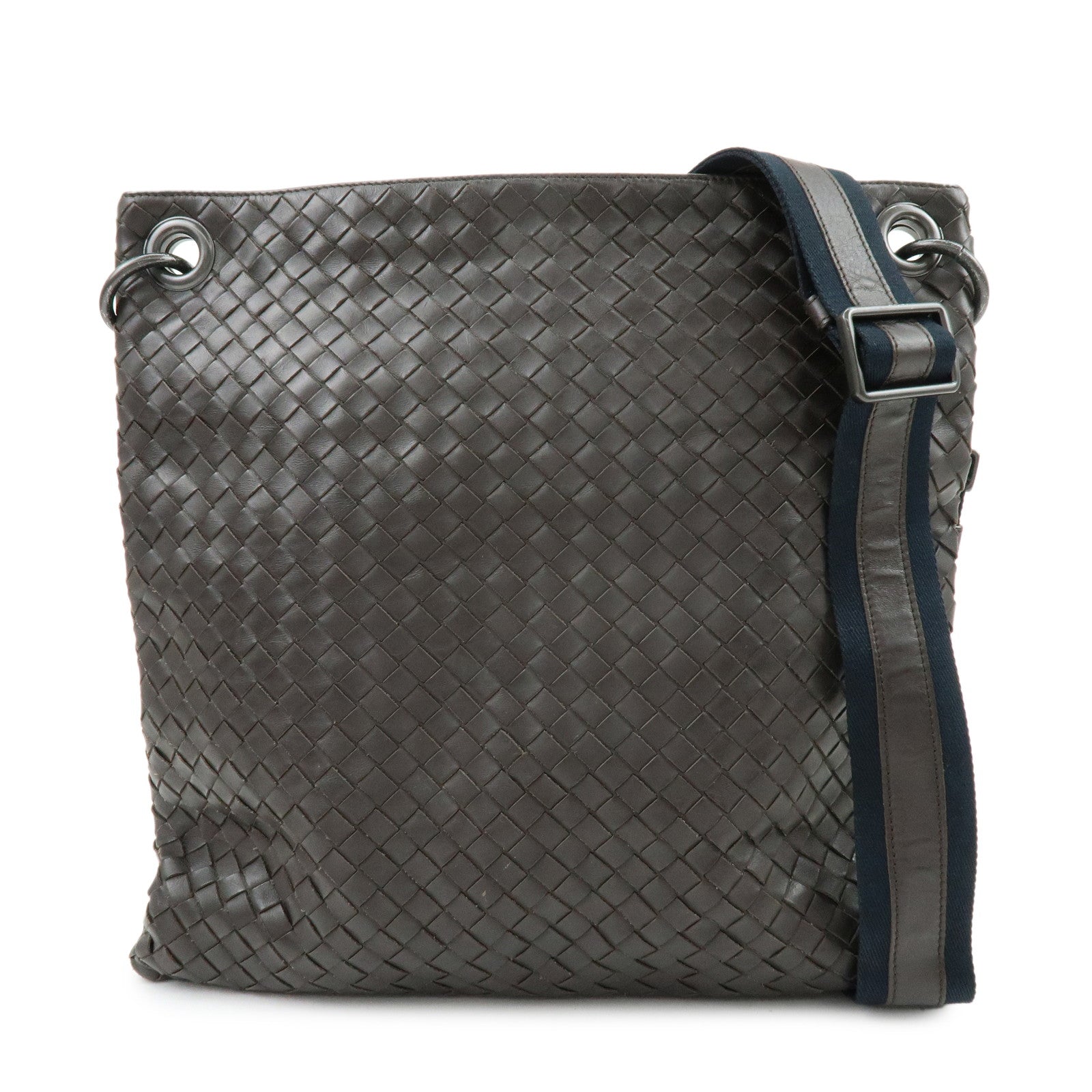 BOTTEGA VENETA Intrecciato Leather Shoulder Bag Brown 161623