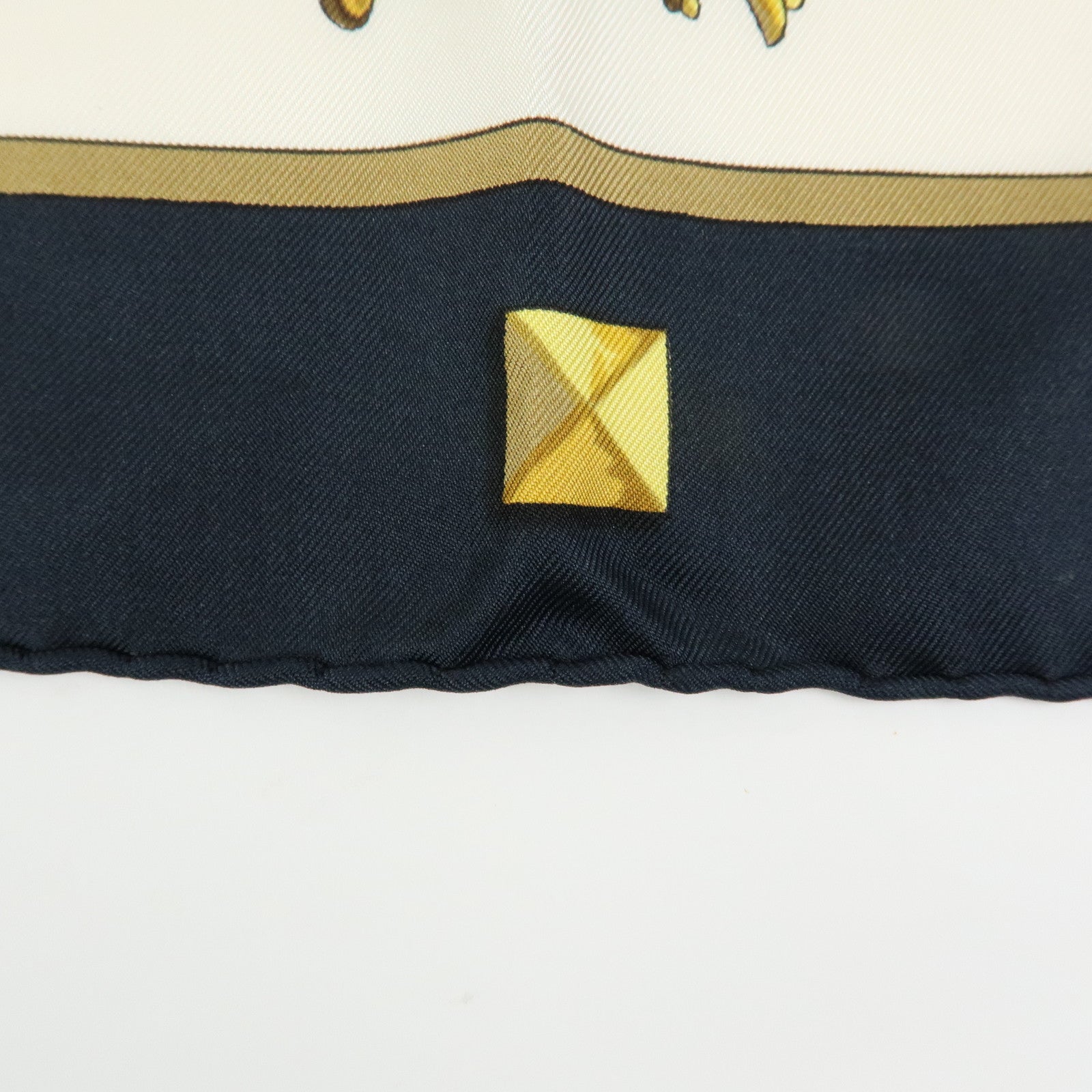 HERMES Carre 90 Silk 100% Scarf LES CLES THE KEYS RARE Black White