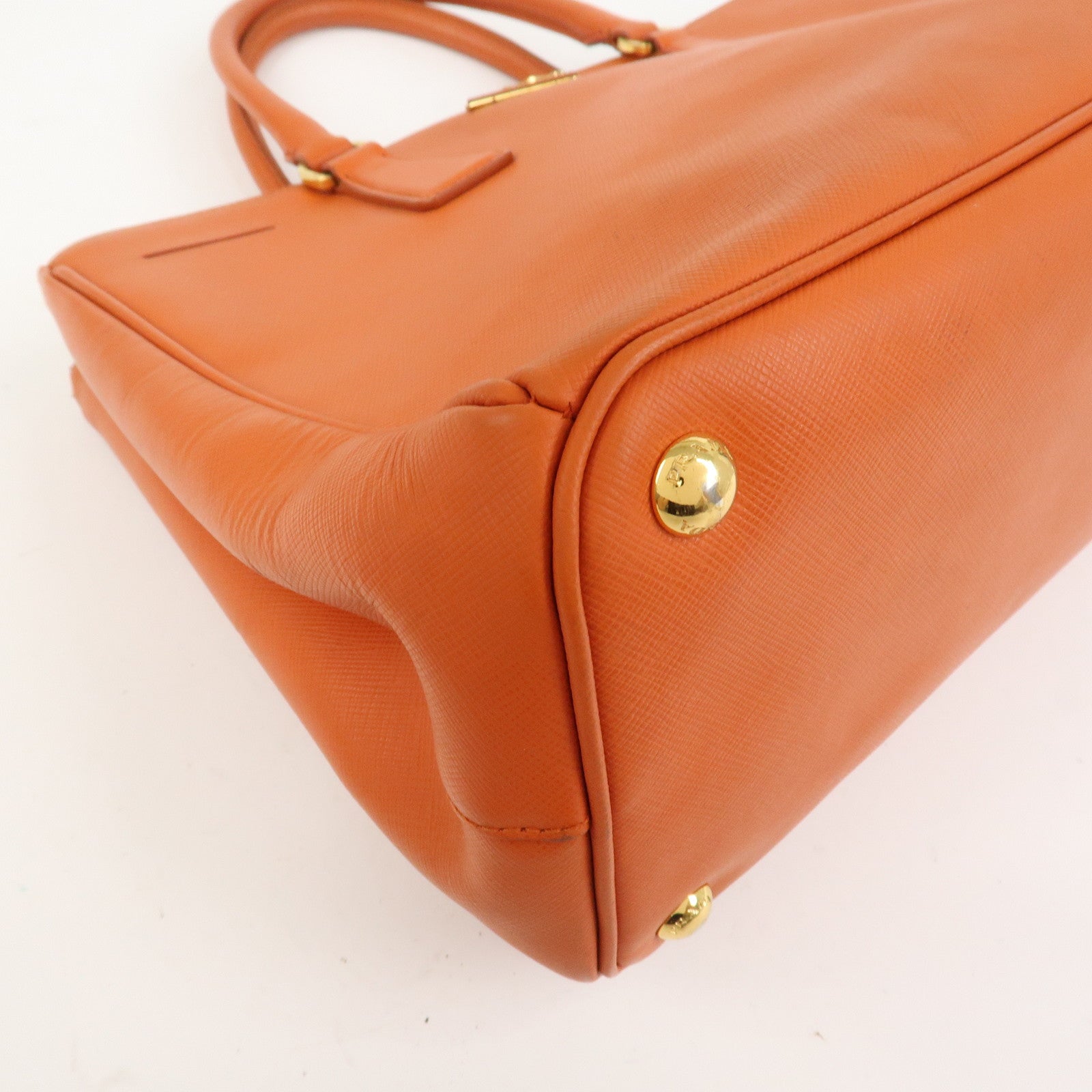 PRADA Galleria Saffiano Leather 2Way Bag Orange 1BA274