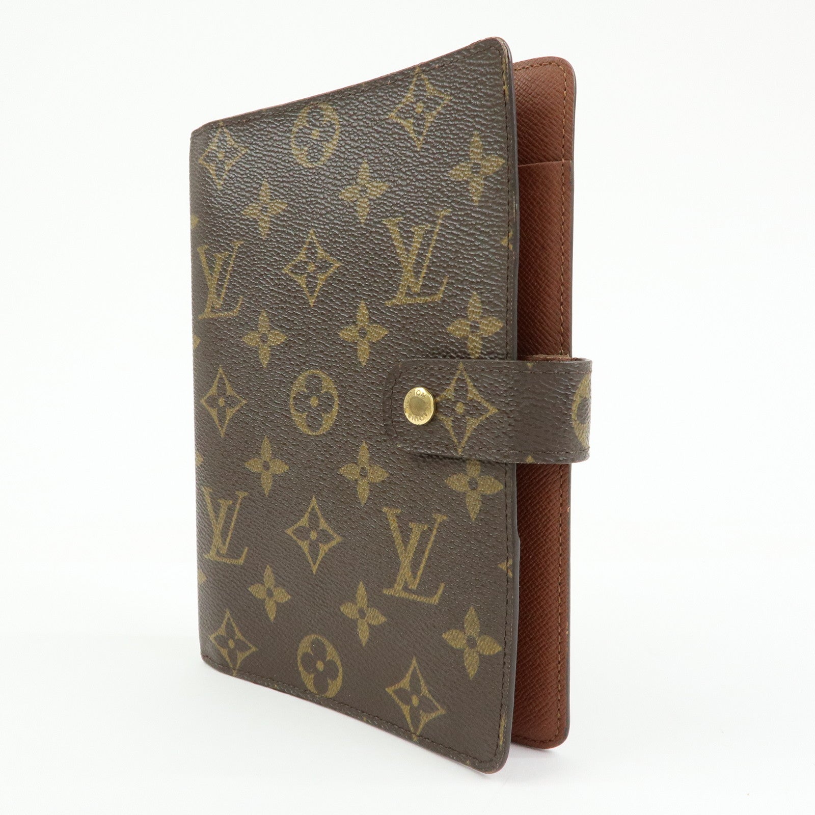 Louis Vuitton Monogram Agenda MM Planner Cover Brown R20105