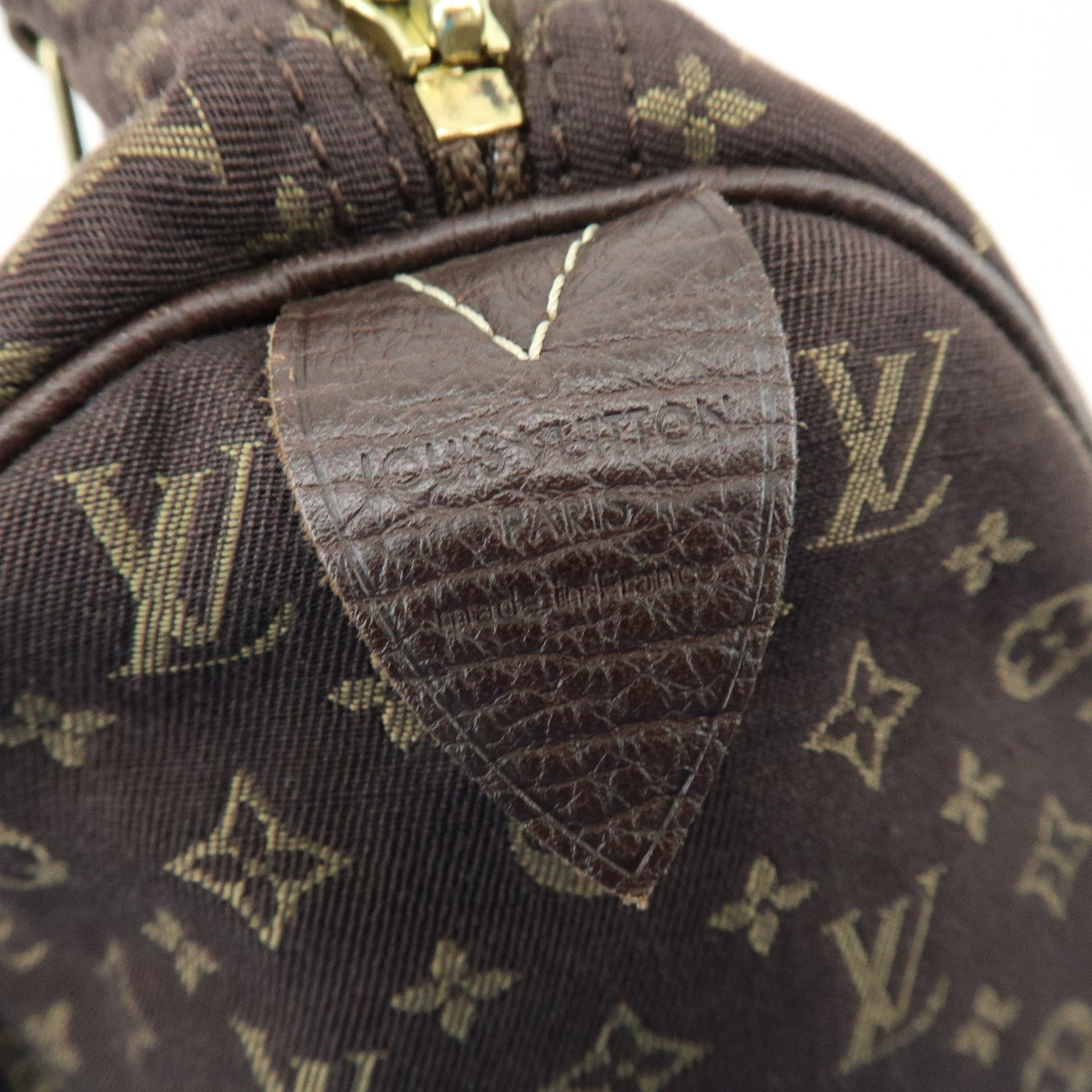 Louis Vuitton Monogram Mini Lin Speedy 30 Boston Bag Ebene M95224