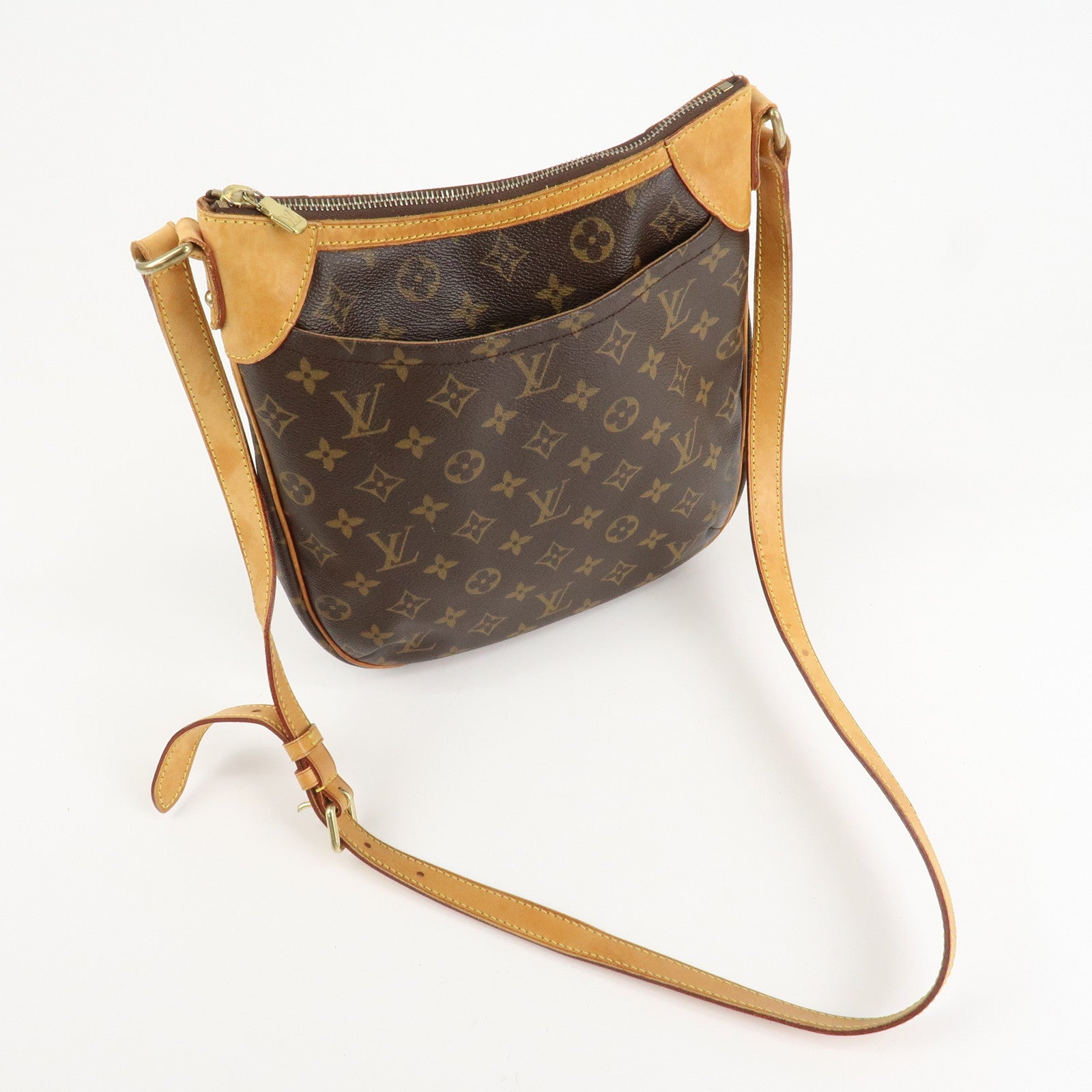 Louis Vuitton Monogram Odeon PM Shoulder Bag Brown M56390 Used