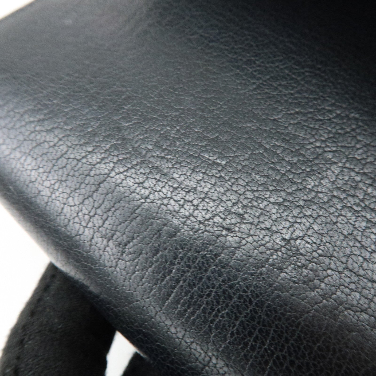 CHANEL COCO Mark Leather Flap Bi-Fold Long Wallet Black