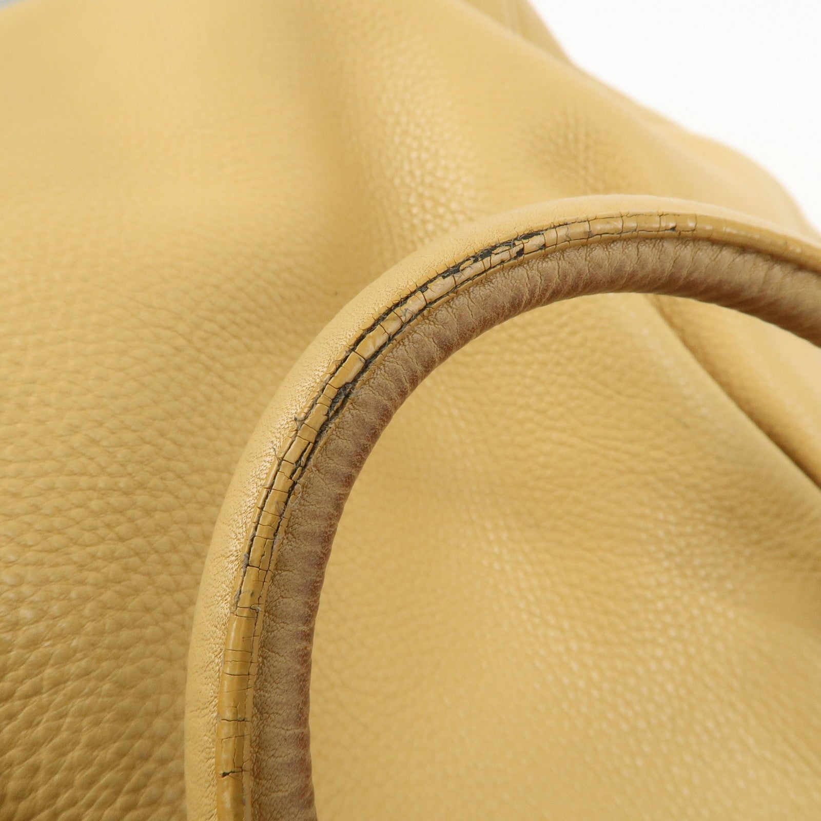 MIU MIU Leather 2Way Shoulder Bag Hand Bag Beige RN0620