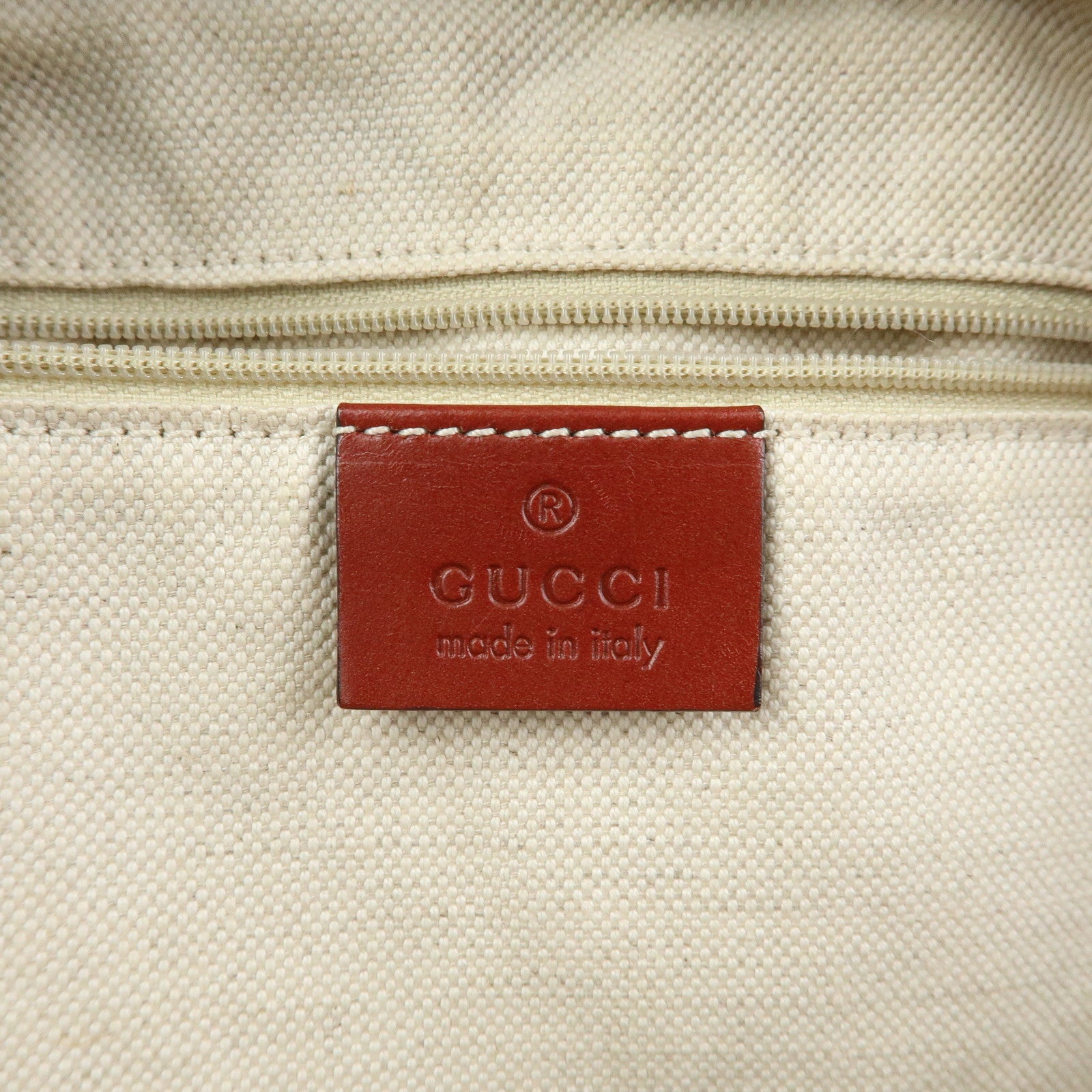 GUCCI Interlocking G GG Canvas Leather 2Way Bag Beige Red 247902