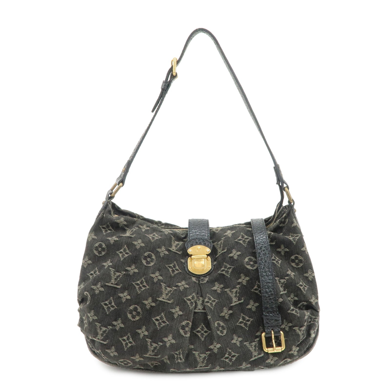 Louis Vuitton Monogram Denim Slightly Shoulder Bag Noir M95835