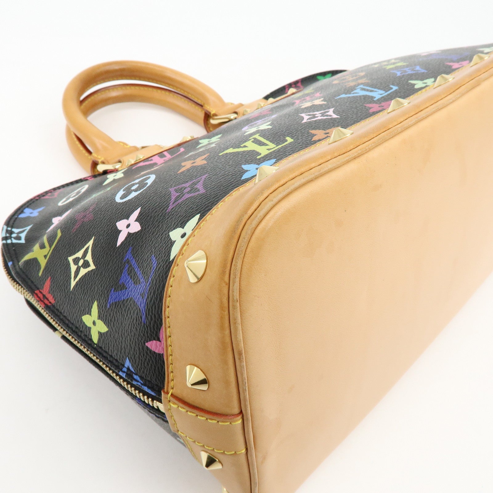 Louis Vuitton Monogram Multicolor Alma PM Hand Bag Noir M40444