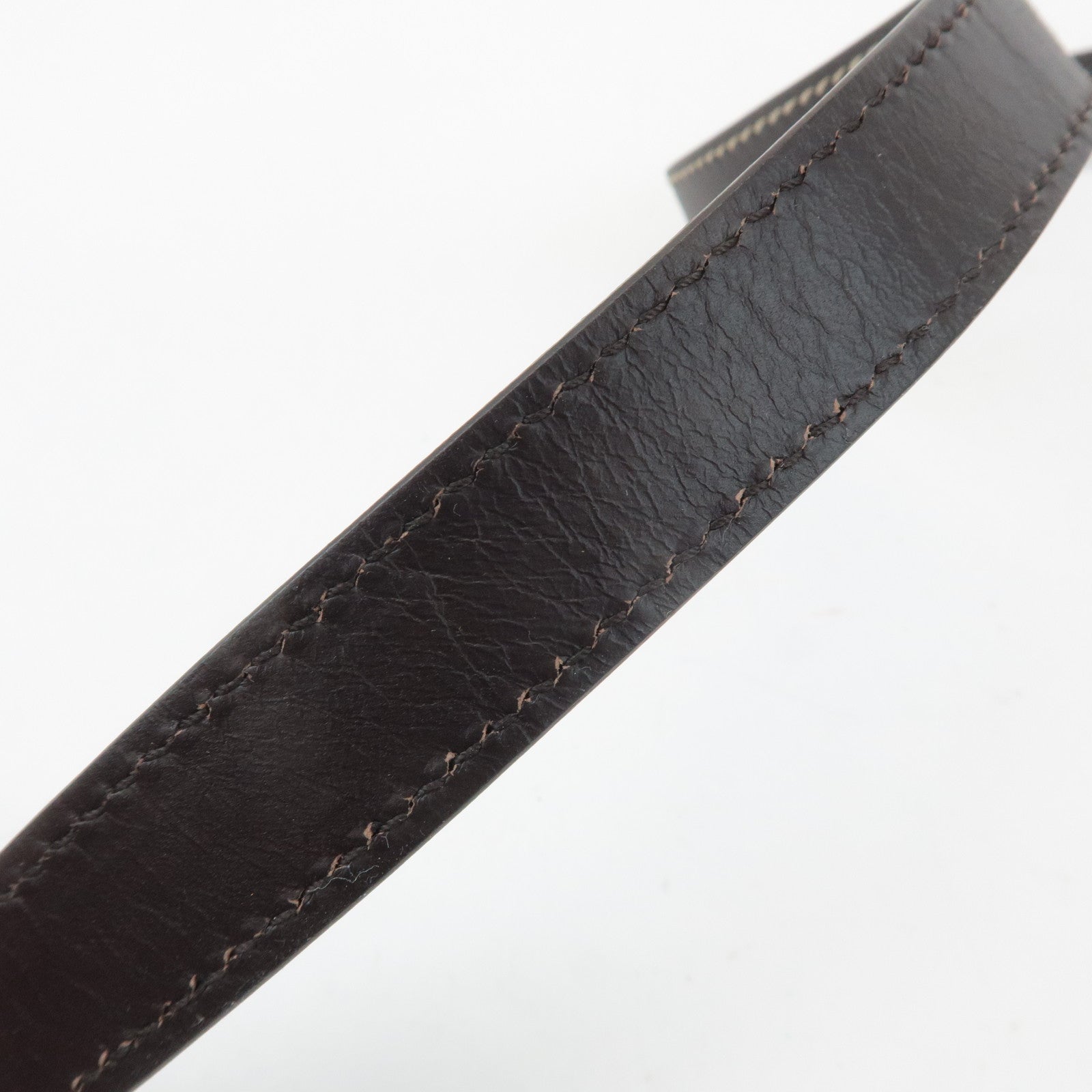 GUCCI GG Supreme Leather Shoulder Bag Beige Dark Brown 201447 Used