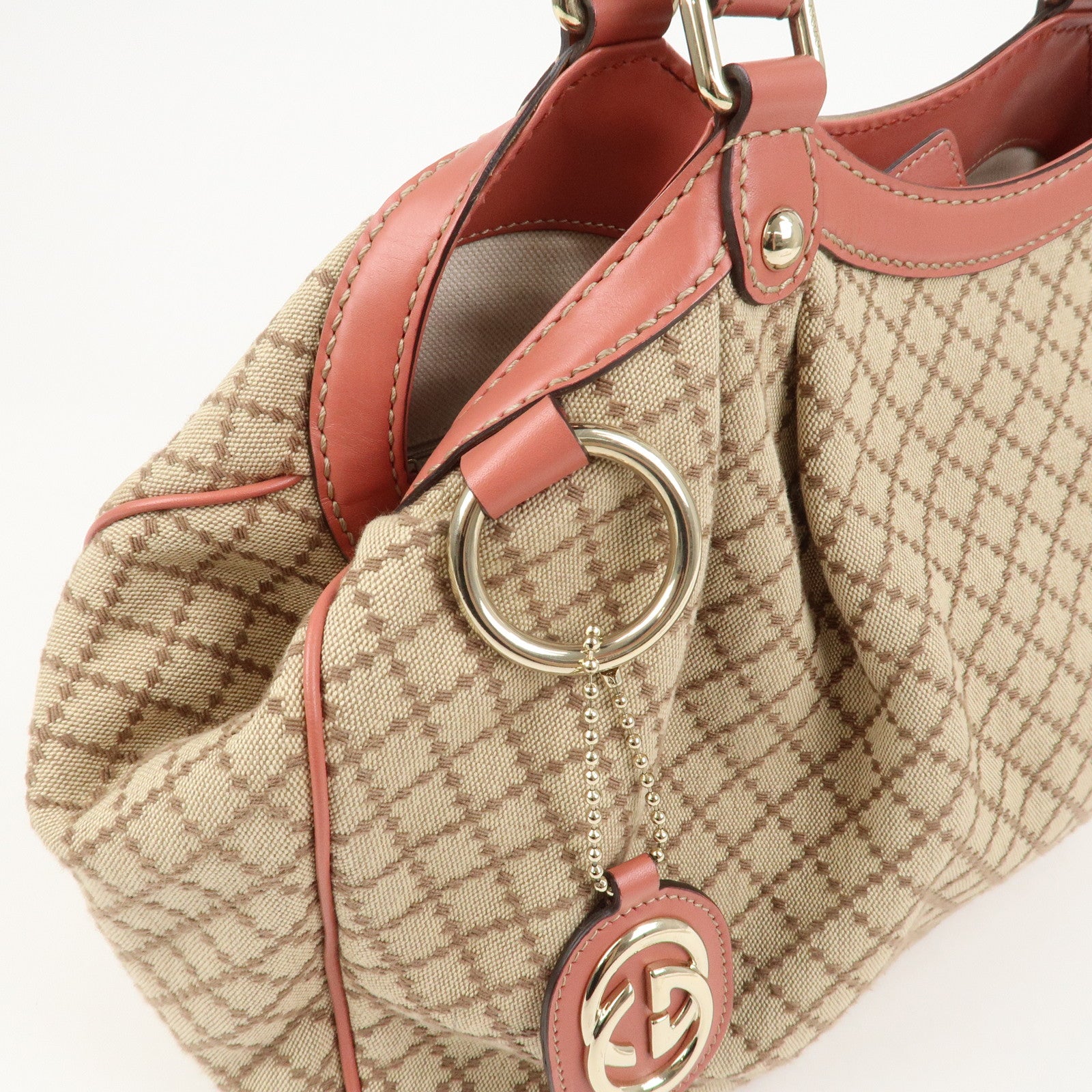 GUCCI Diamante Sukey Interlocking G Tote Bag Hand Bag 211944
