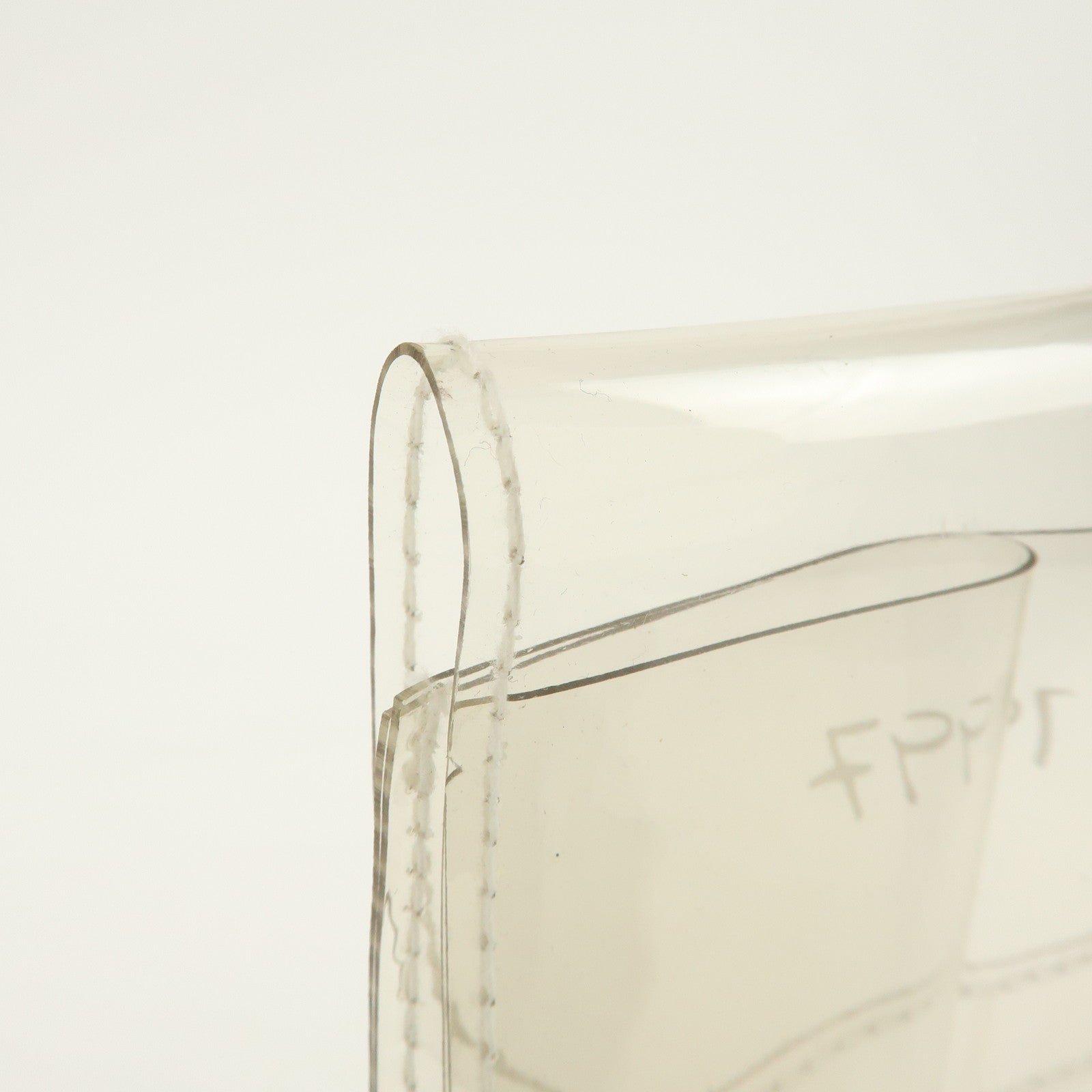 HERMES Vinyl Kelly Hand Bag Clear