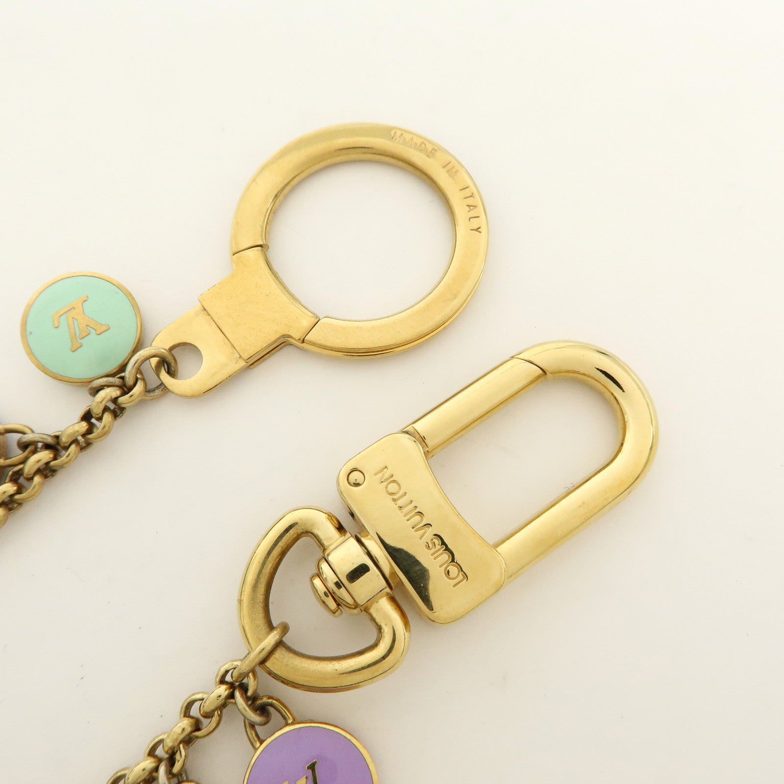 Louis Vuitton Monogram Porte Cles Chaine Pastille Bag Charm M65380