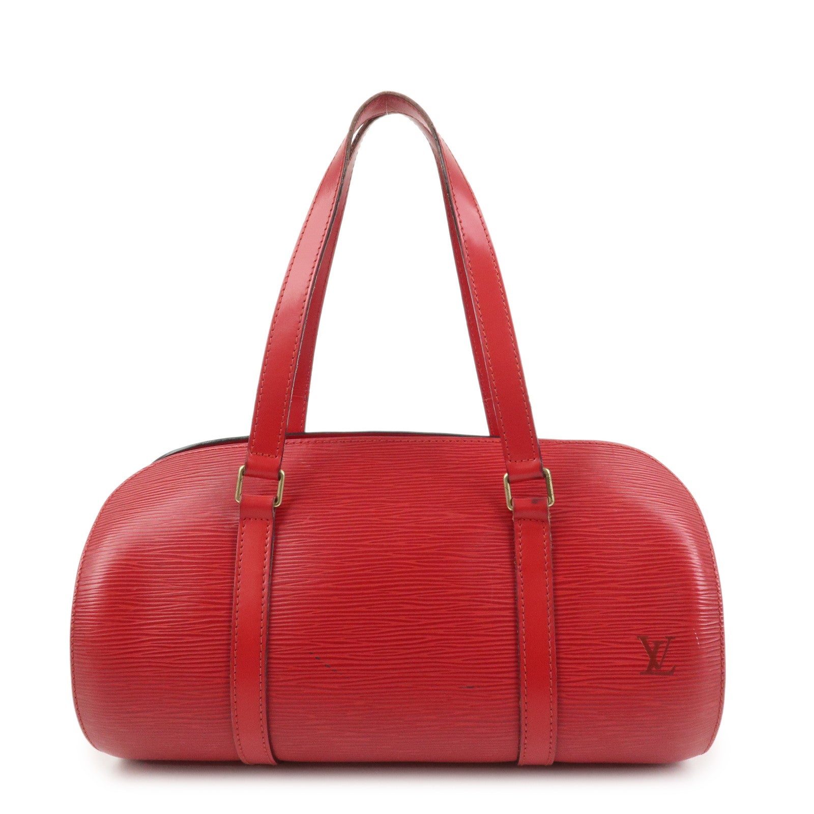 Louis Vuitton Epi Soufflot Hand Bag Castillian Red M52227