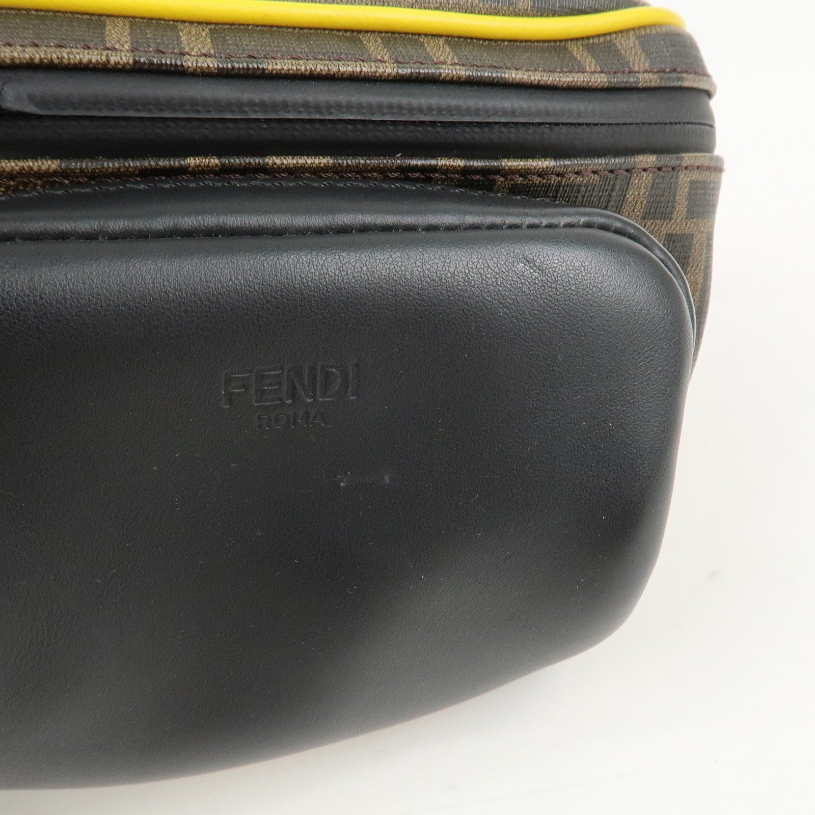 FENDI Zucca Seleria Logo PVC Leather Waist Bag Body Bag 7VA446