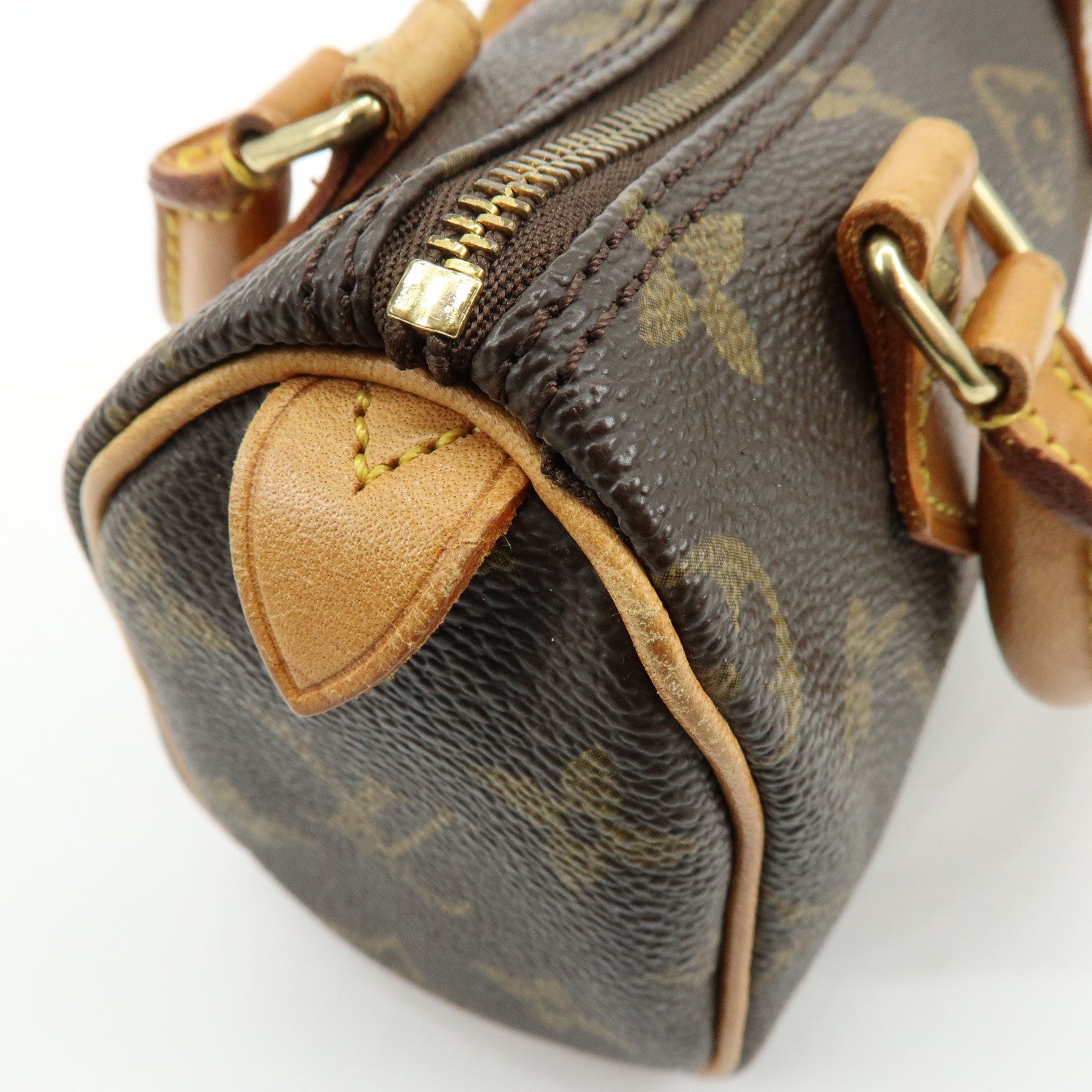 Louis Vuitton Monogram Mini Speedy Hand Bag & Strap Brown M41534